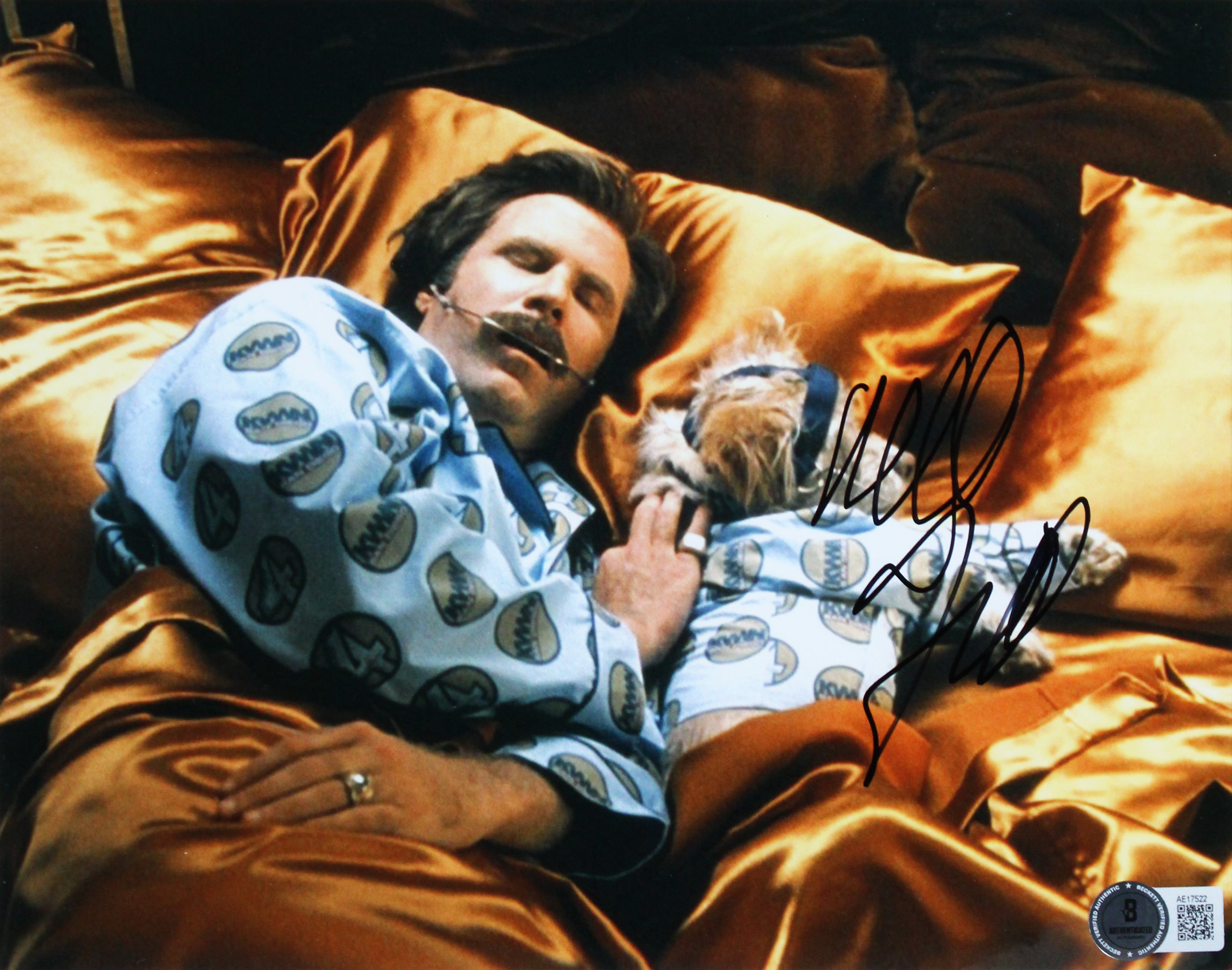 Will Ferrell Anchorman Signed 8x10 Framed Photo Auto Graded 10! BAS #AE17522