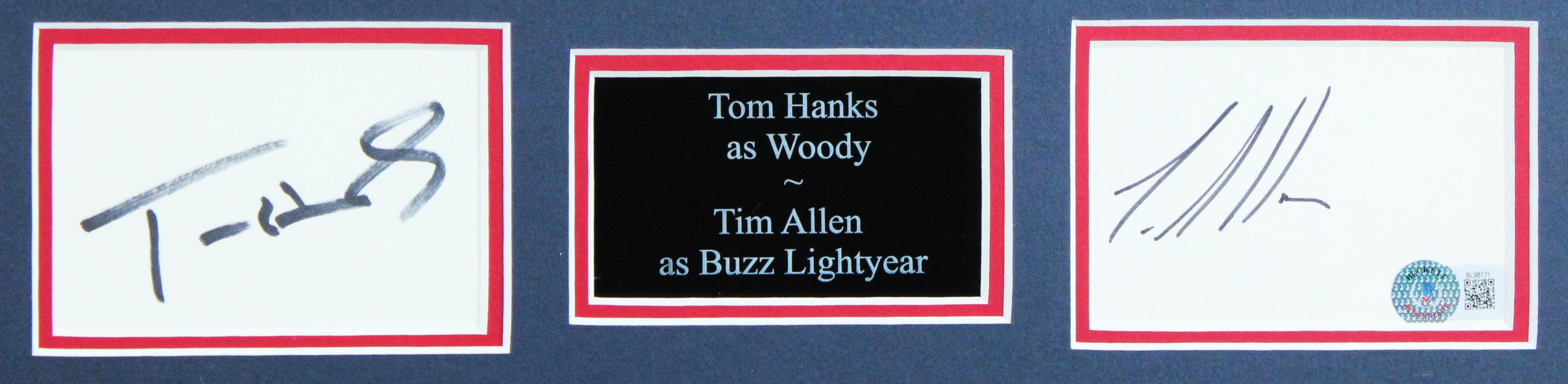 Tim Allen & Tom Hanks Toy Story Authentic Signed Framed Display Autographed BAS