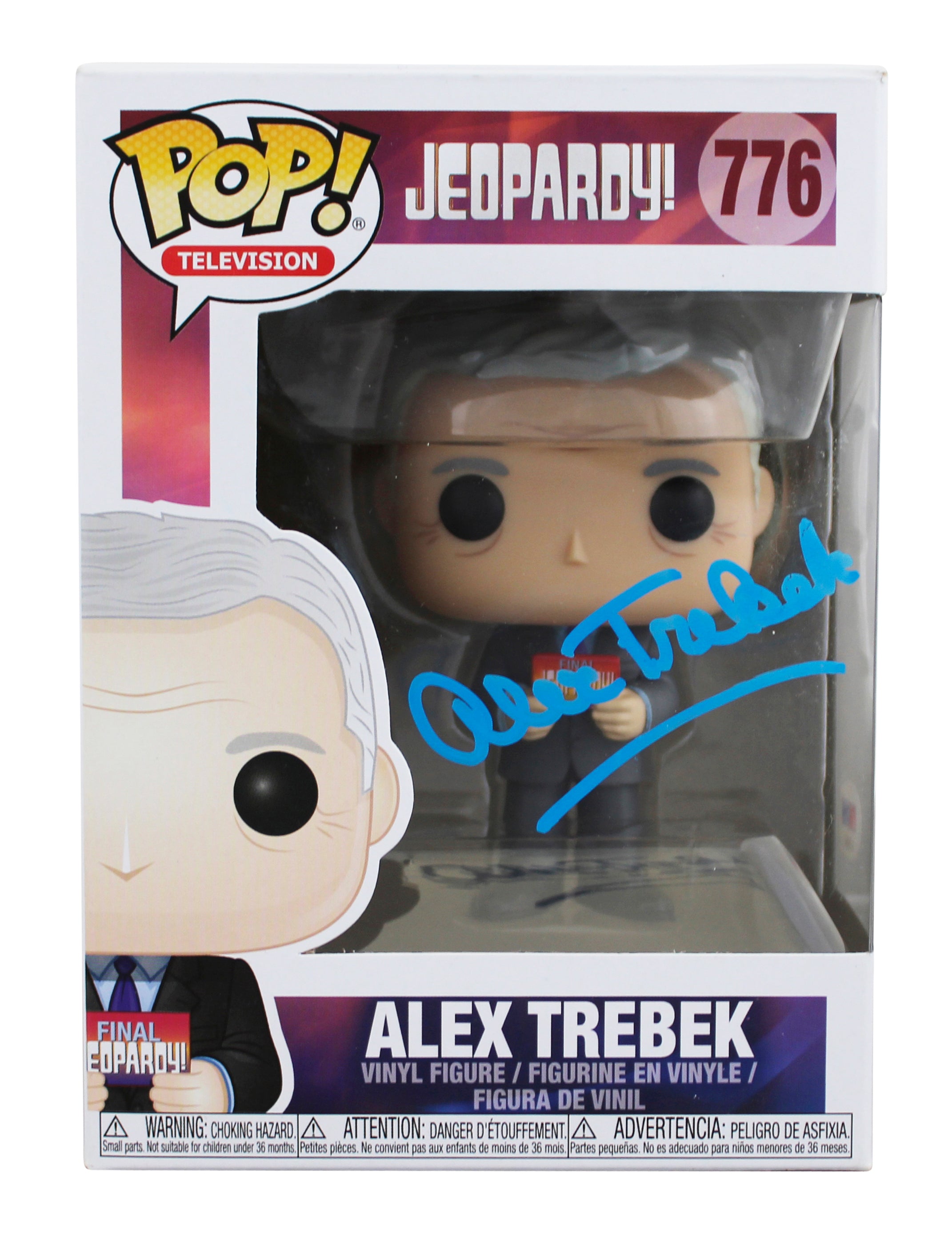 Alex Trebek Jeopardy! Signed #776 Funko Pop Vinyl Figure PSA/DNA #AF95494