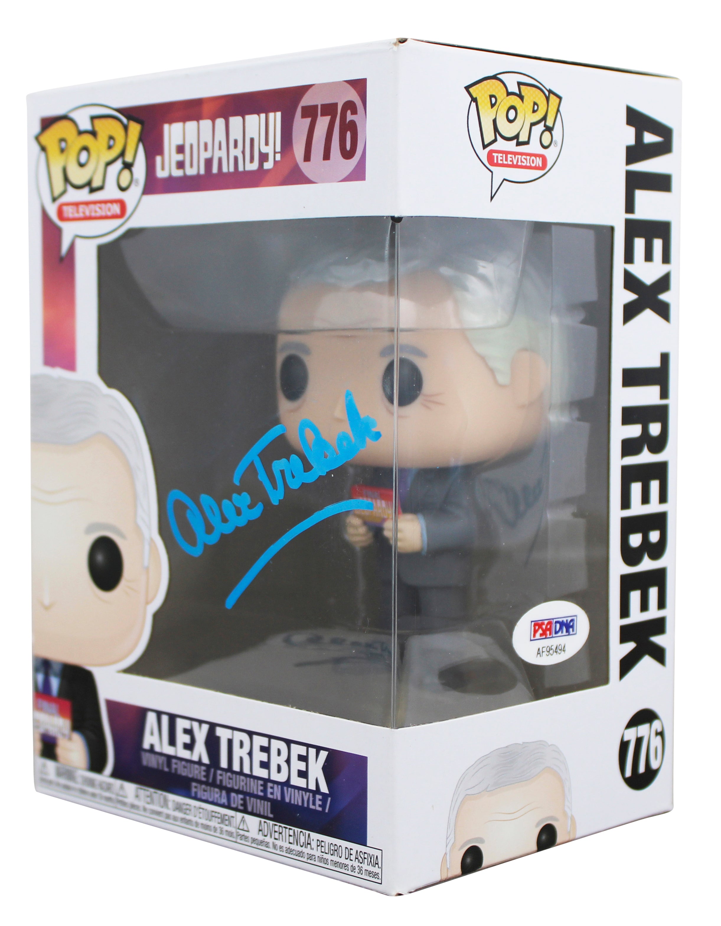 Alex Trebek Jeopardy! Signed #776 Funko Pop Vinyl Figure PSA/DNA #AF95494