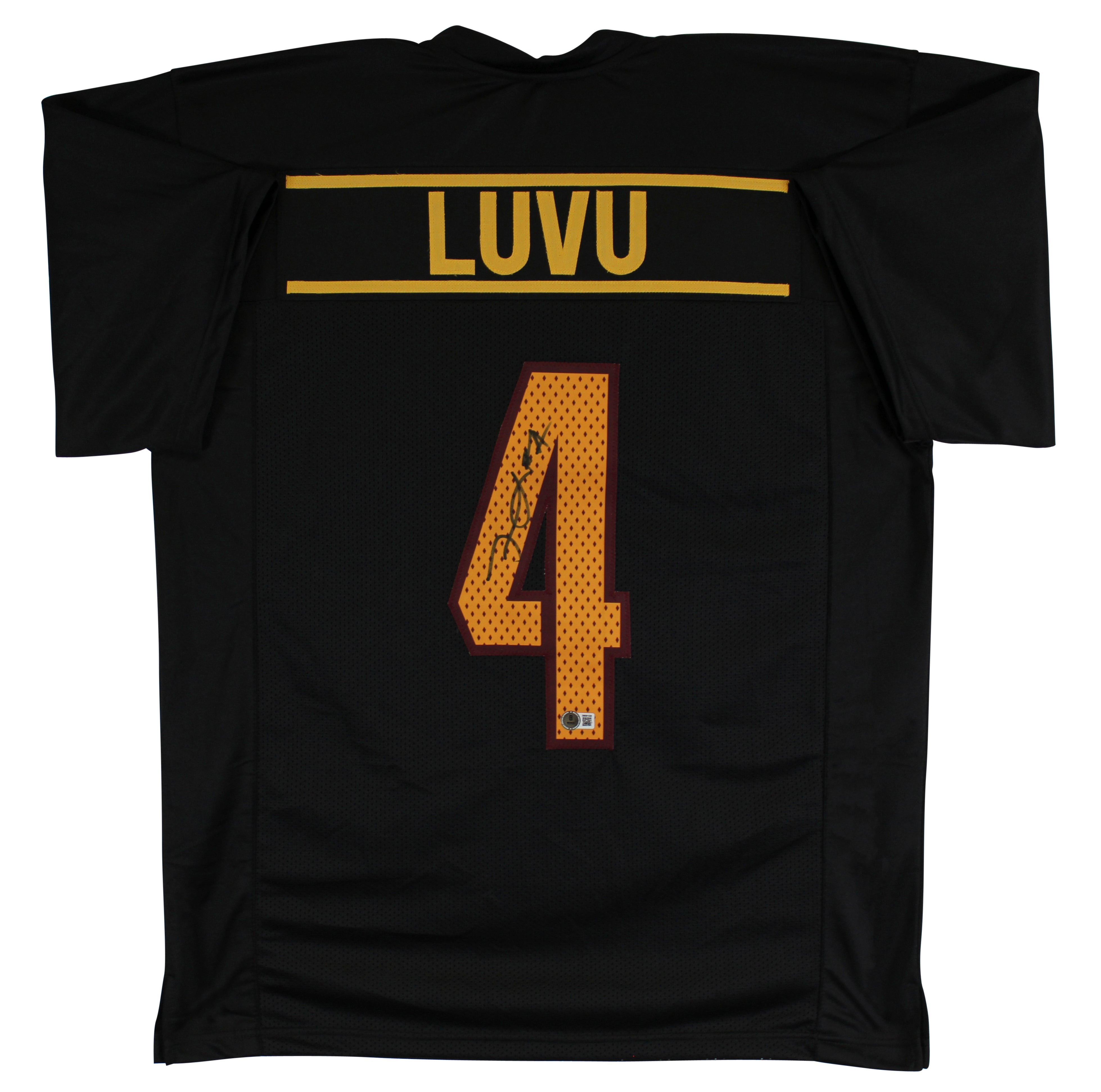 Frankie Luvu Authentic Signed Black Alternate Pro Style Jersey BAS Witnessed