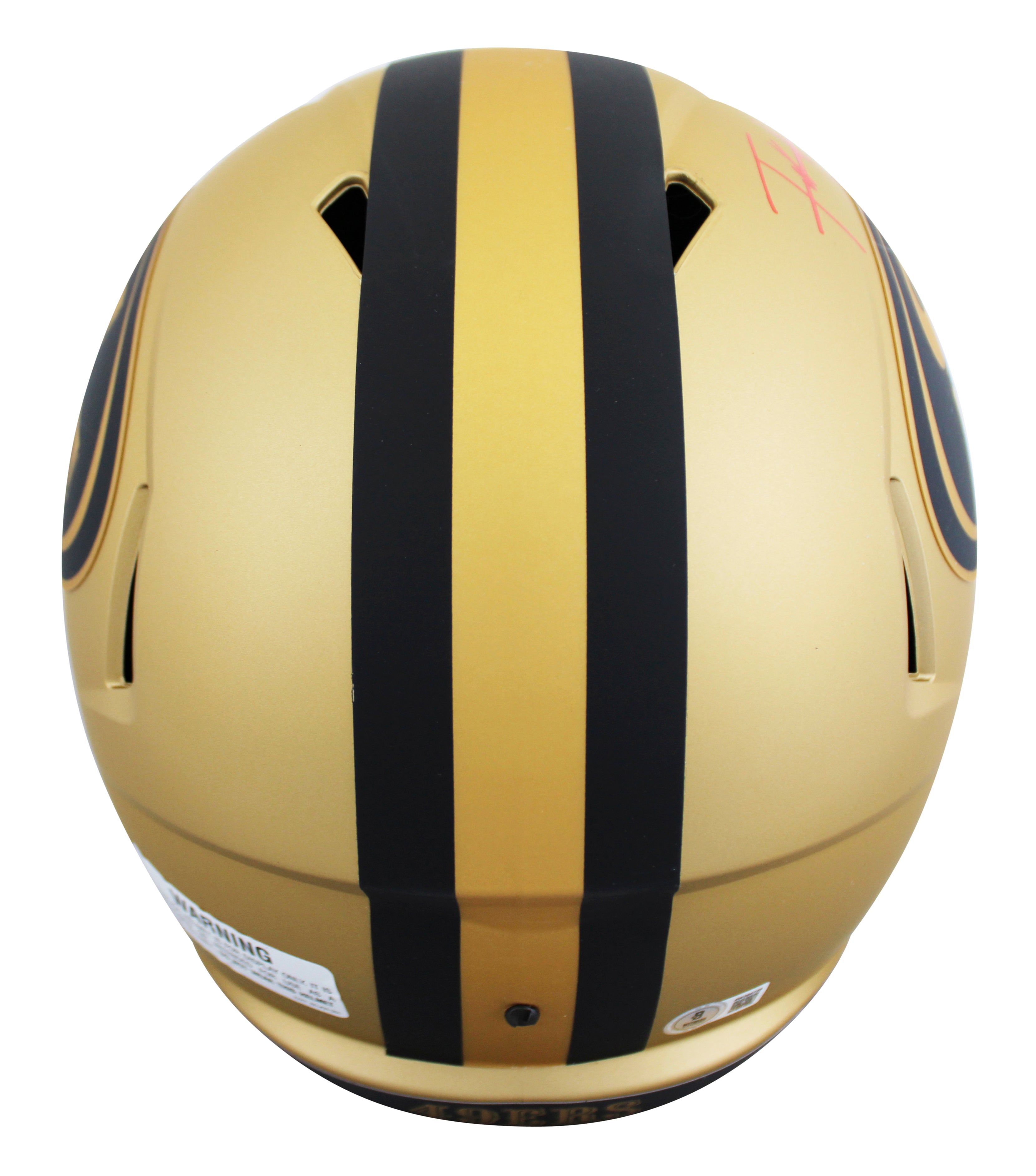 49ers Frank Gore Signed Rave Full Size Speed Rep Helmet W/ Case BAS Witnessed