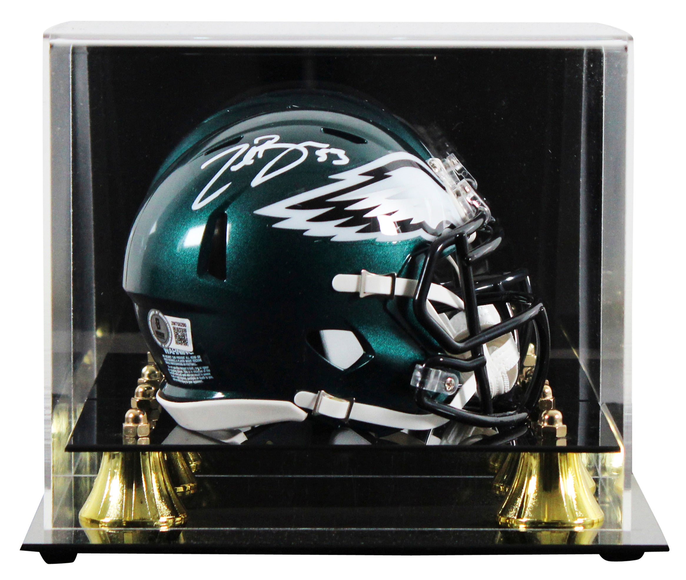 Eagles Zack Baun Authentic Signed Speed Mini Helmet W/ Case BAS Witnessed