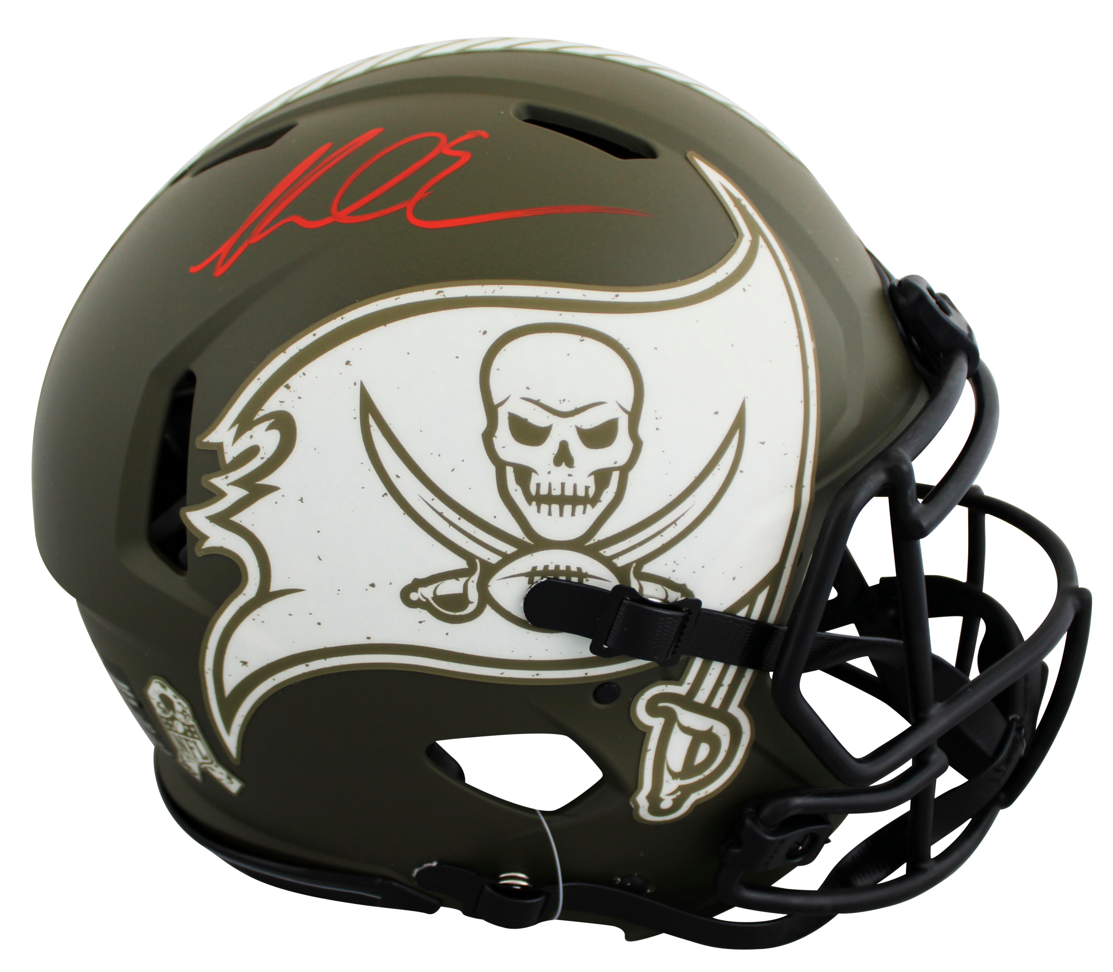 Buccaneers Mike Evans Signed STS Full Size Speed Proline Helmet W/ Case BAS Wit