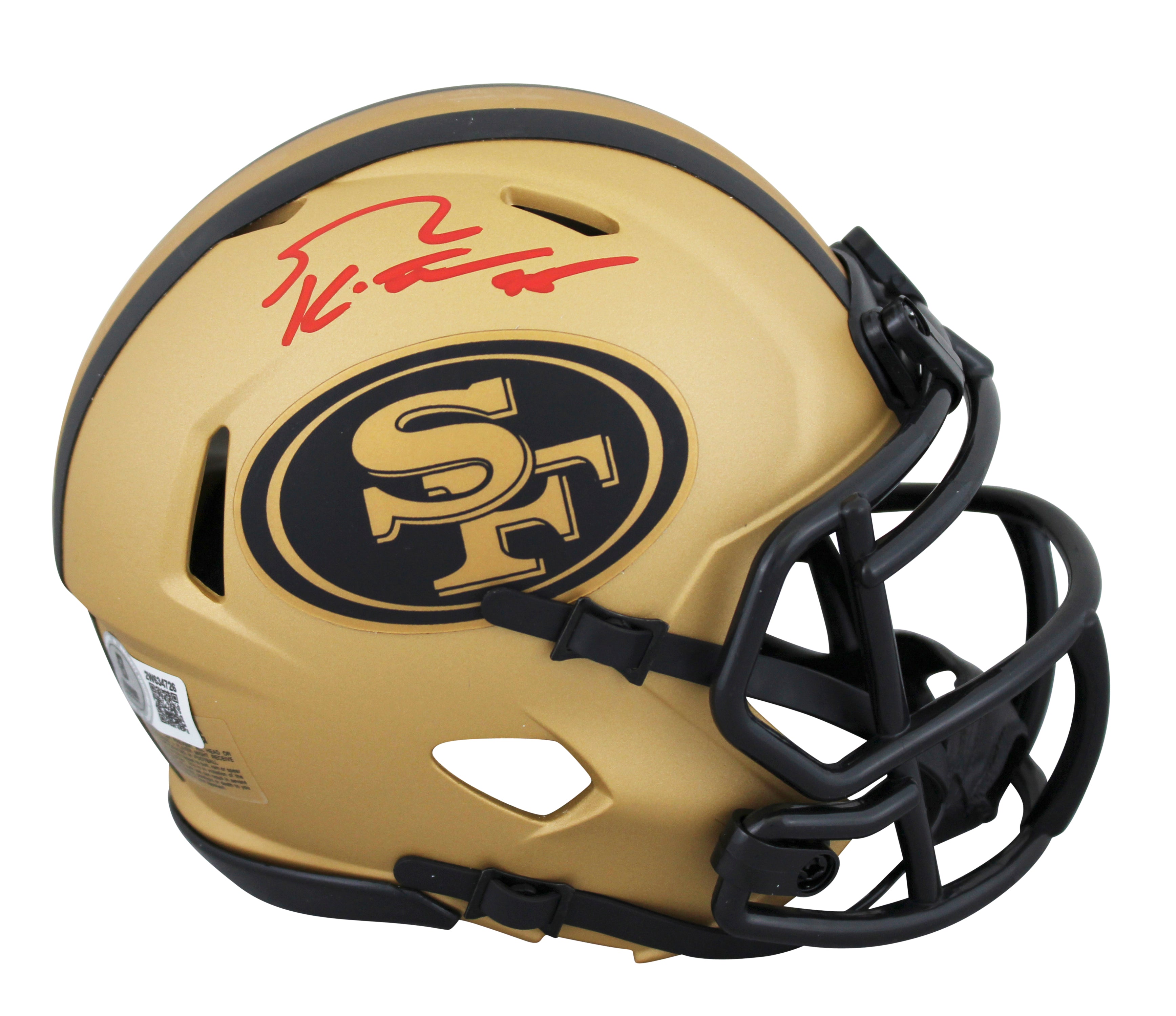 49ers George Kittle Authentic Signed Rave Speed Mini Helmet BAS Witnessed