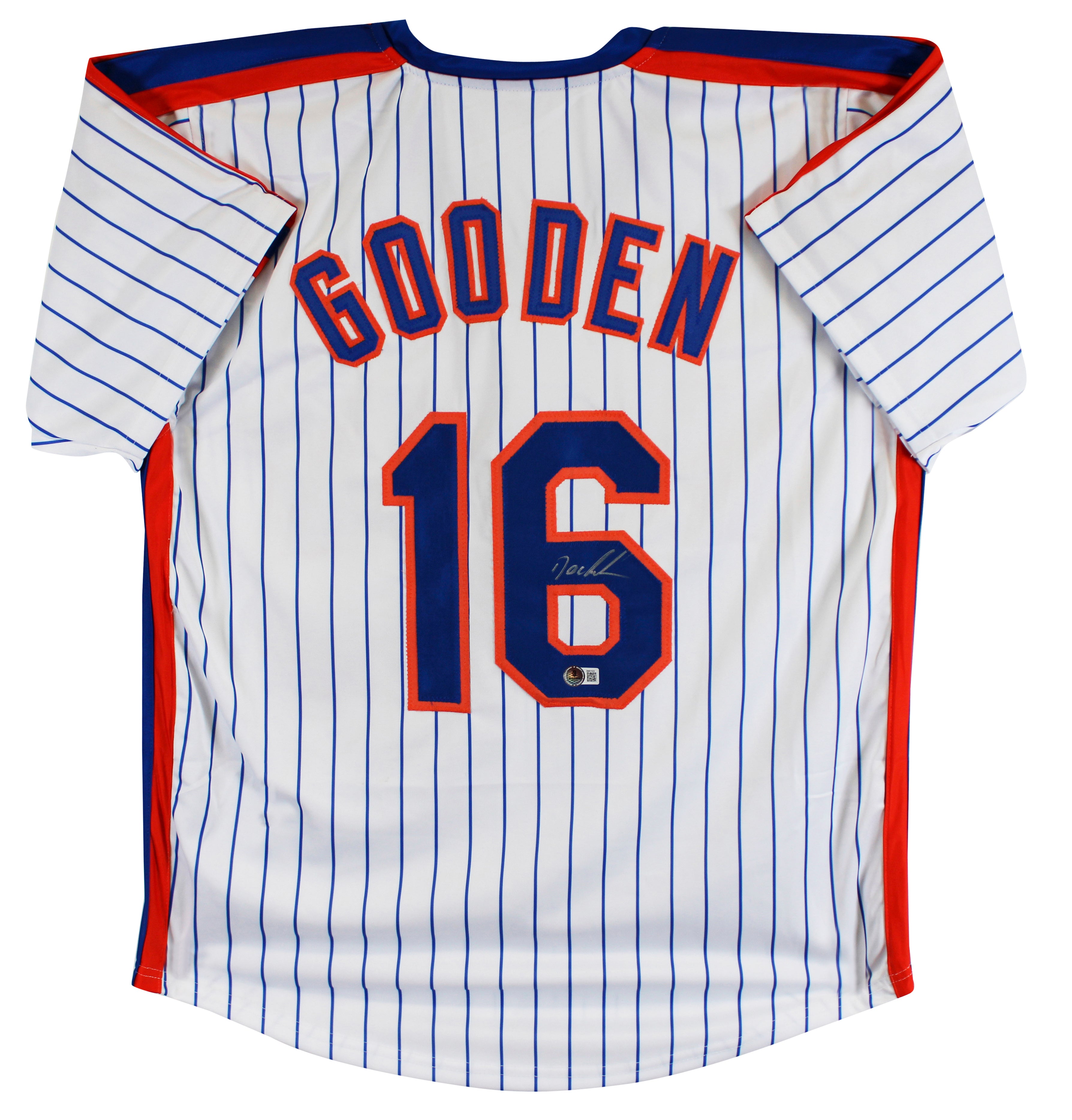 Doc Gooden Authentic Signed White Pinstripe Pro Style Jersey Autographed BAS