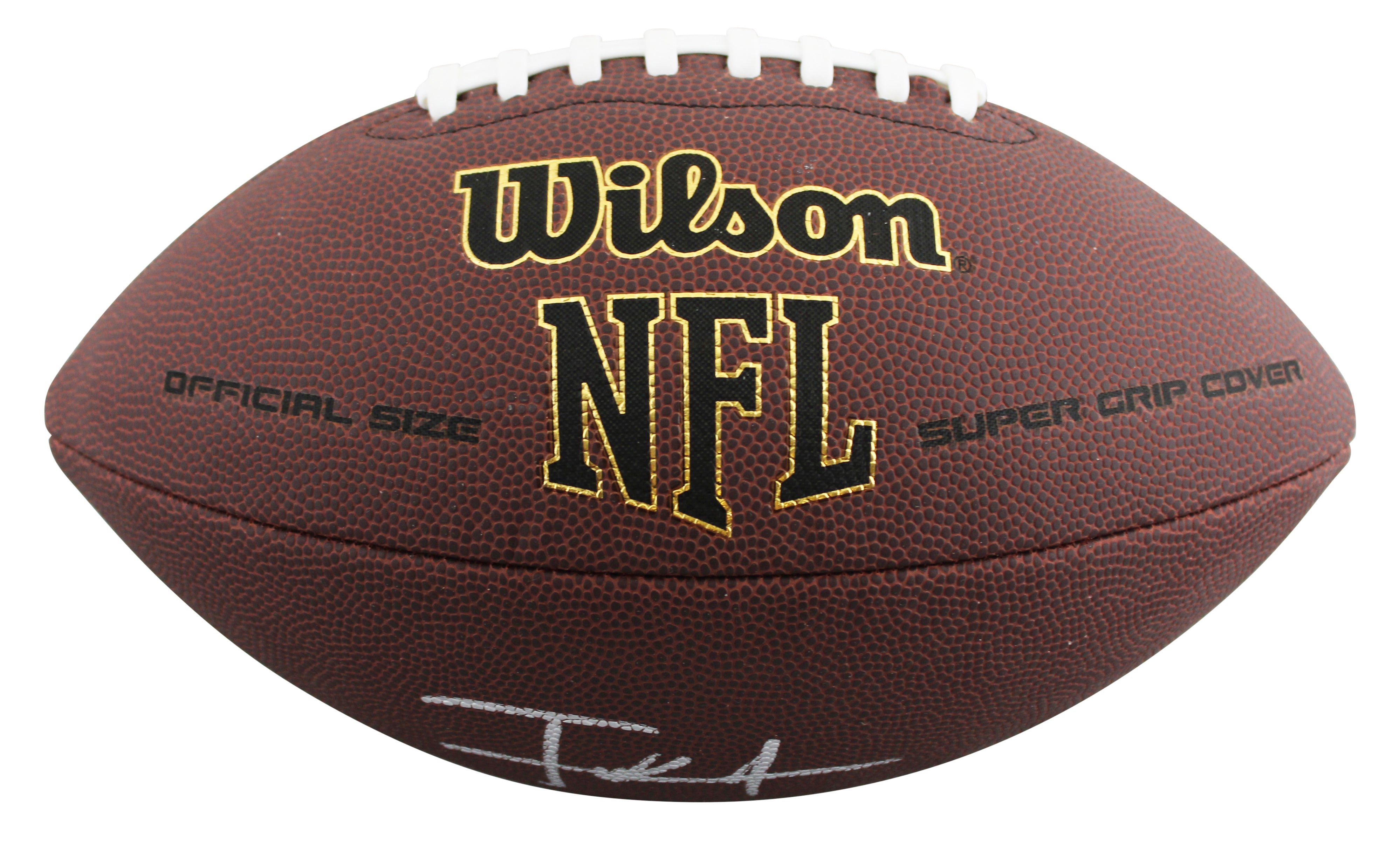 49ers Frank Gore Authentic Signed Wilson Super Grip Football W/ Case BAS Witness
