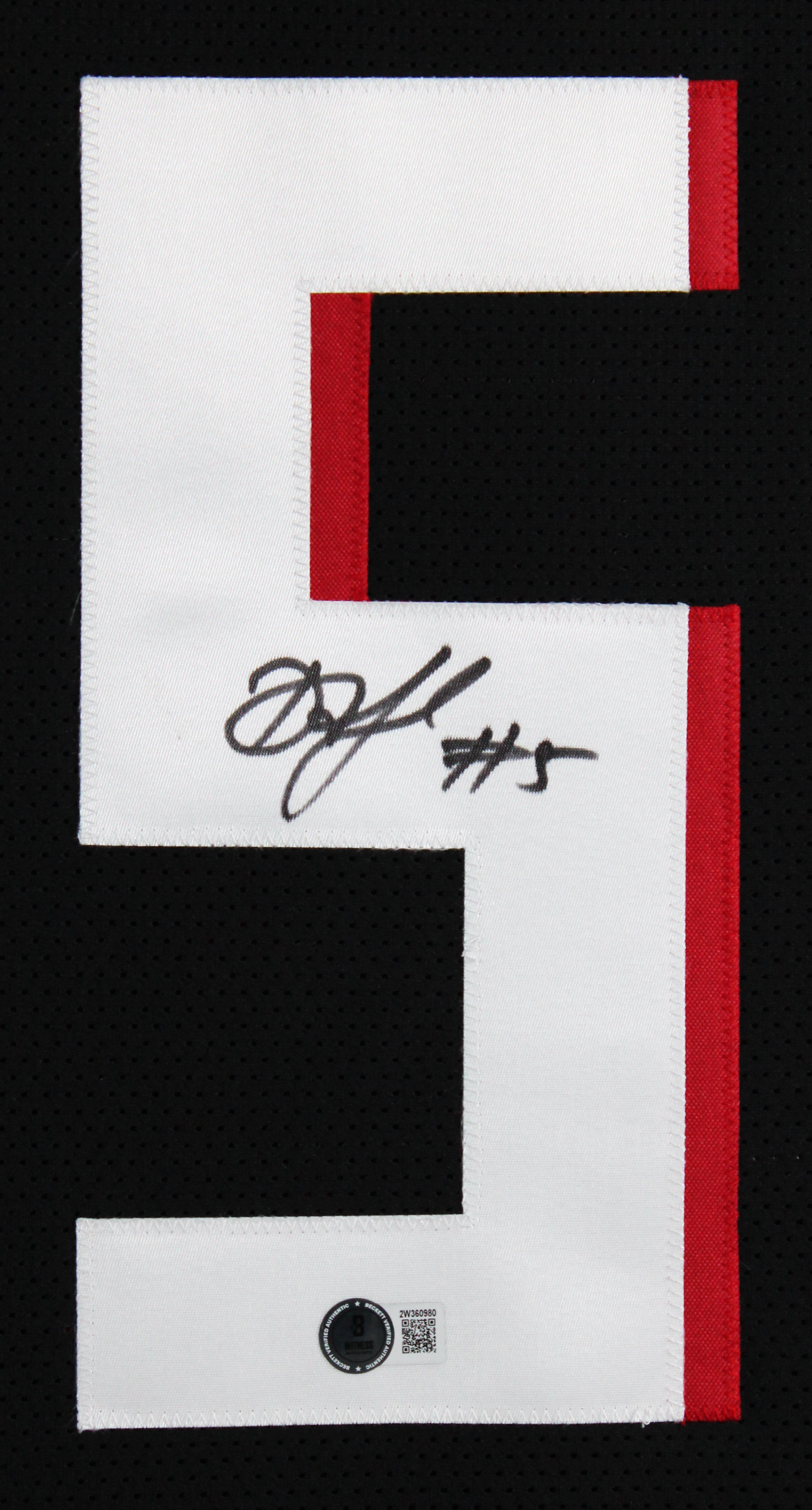 Drake London Authentic Signed Black Pro Style Framed Jersey BAS Witnessed