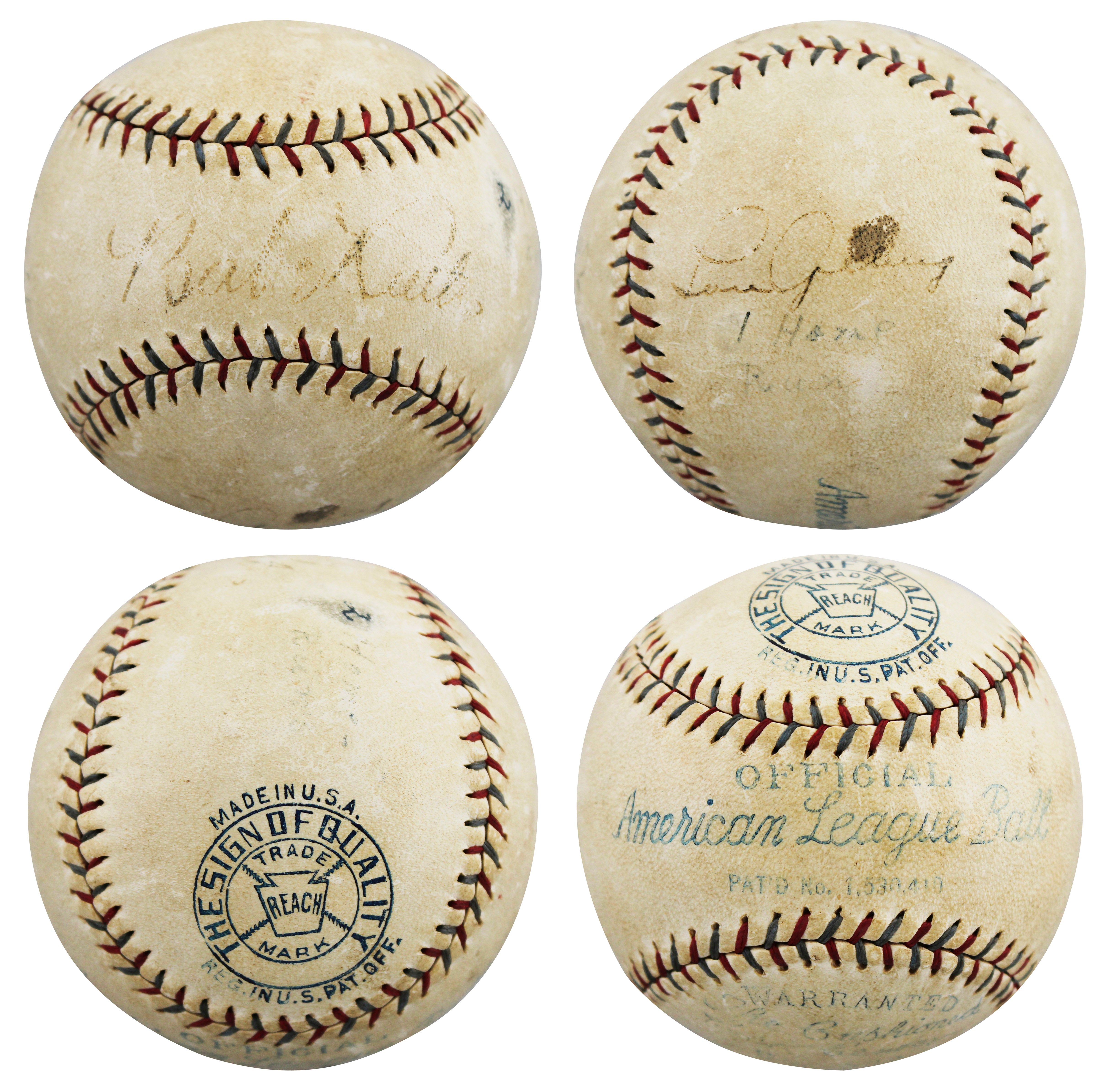 Yankees Babe Ruth & Lou Gehrig Authentic Signed OAL Baseball PSA/DNA #Y03402