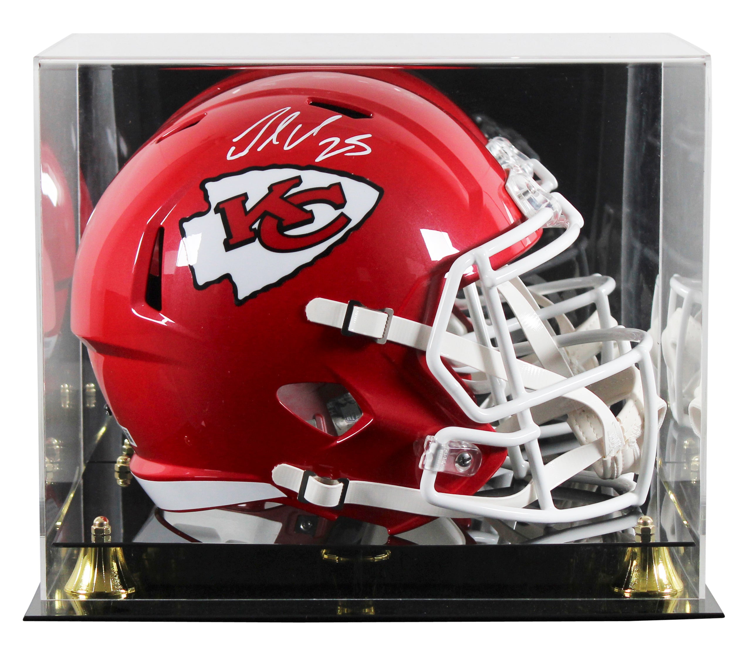 Chiefs Jamaal Charles Signed Full Size Speed Rep Helmet W/ Case BAS Witnessed