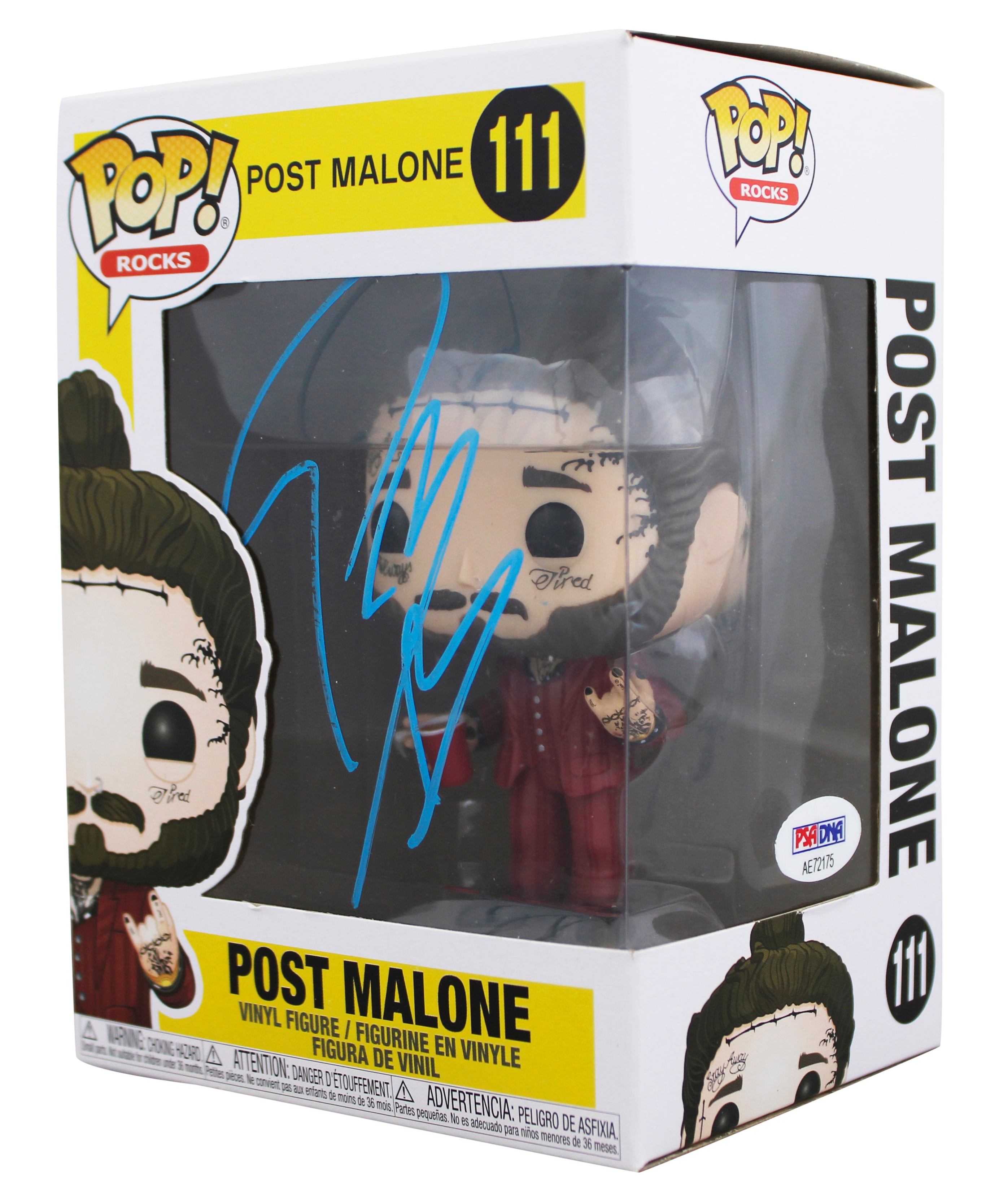 Post Malone Authentic Signed #111 Funko Pop Vinyl Figure PSA/DNA #AE72175