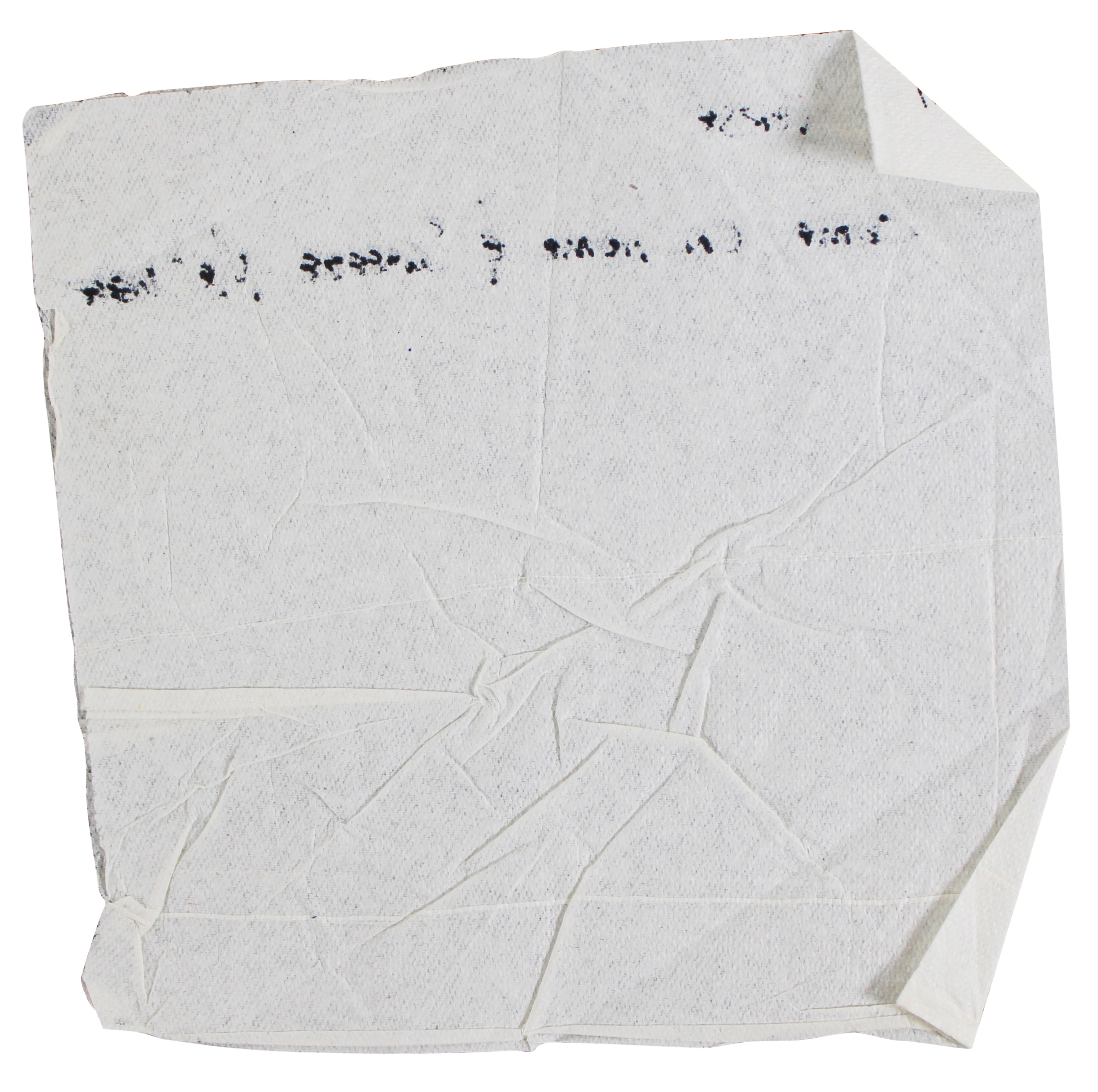 Stevie Ray Vaughan Authentic 4.75x5 Napkin w/ Handwritten Lyrics BAS #AE13212