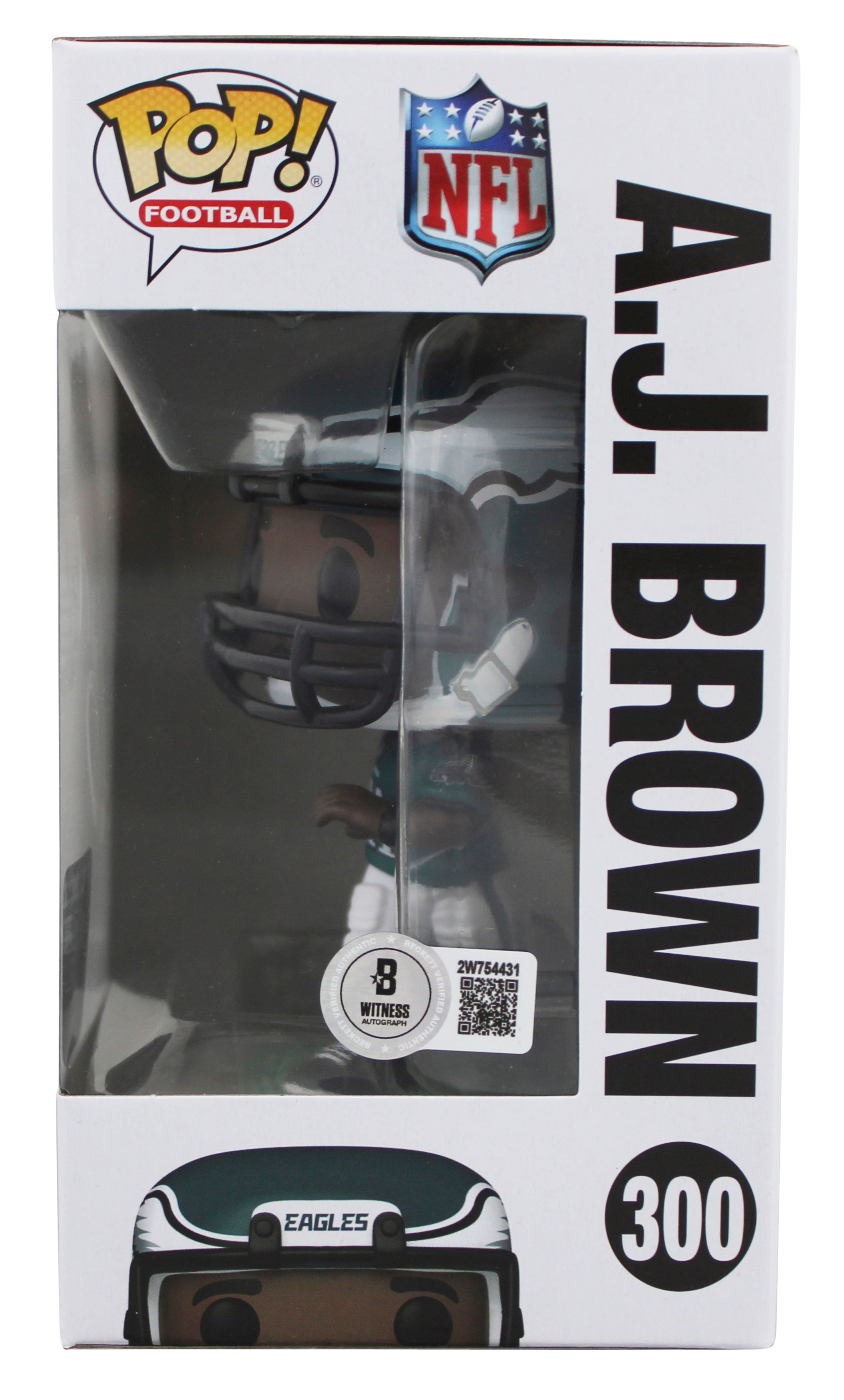 Eagles A.J. Brown Authentic Signed #300 Funko Pop Vinyl Figure BAS Witnessed