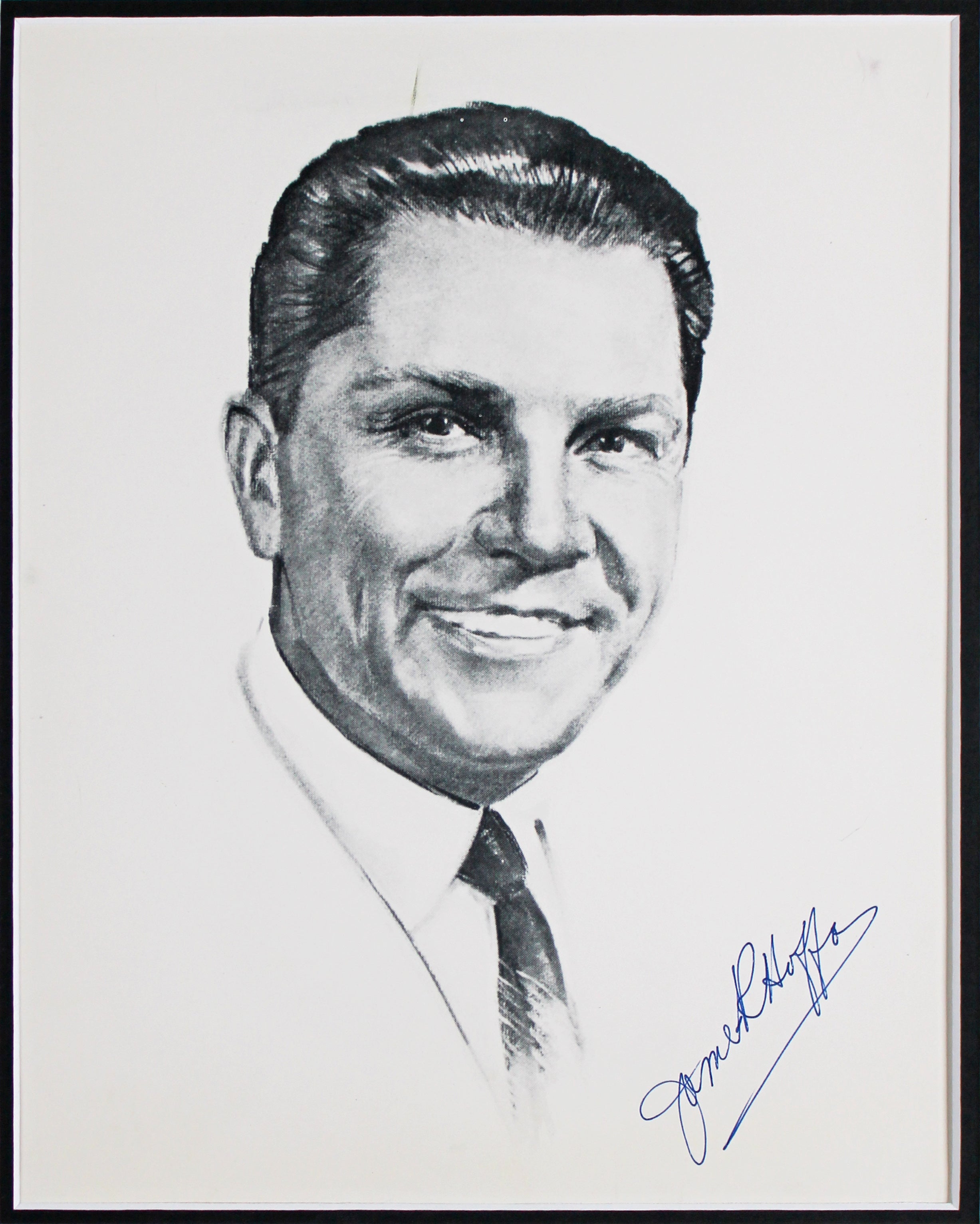 Jimmy Hoffa Teamsters Authentic Signed 8x10 Framed Photo BAS #AE13952