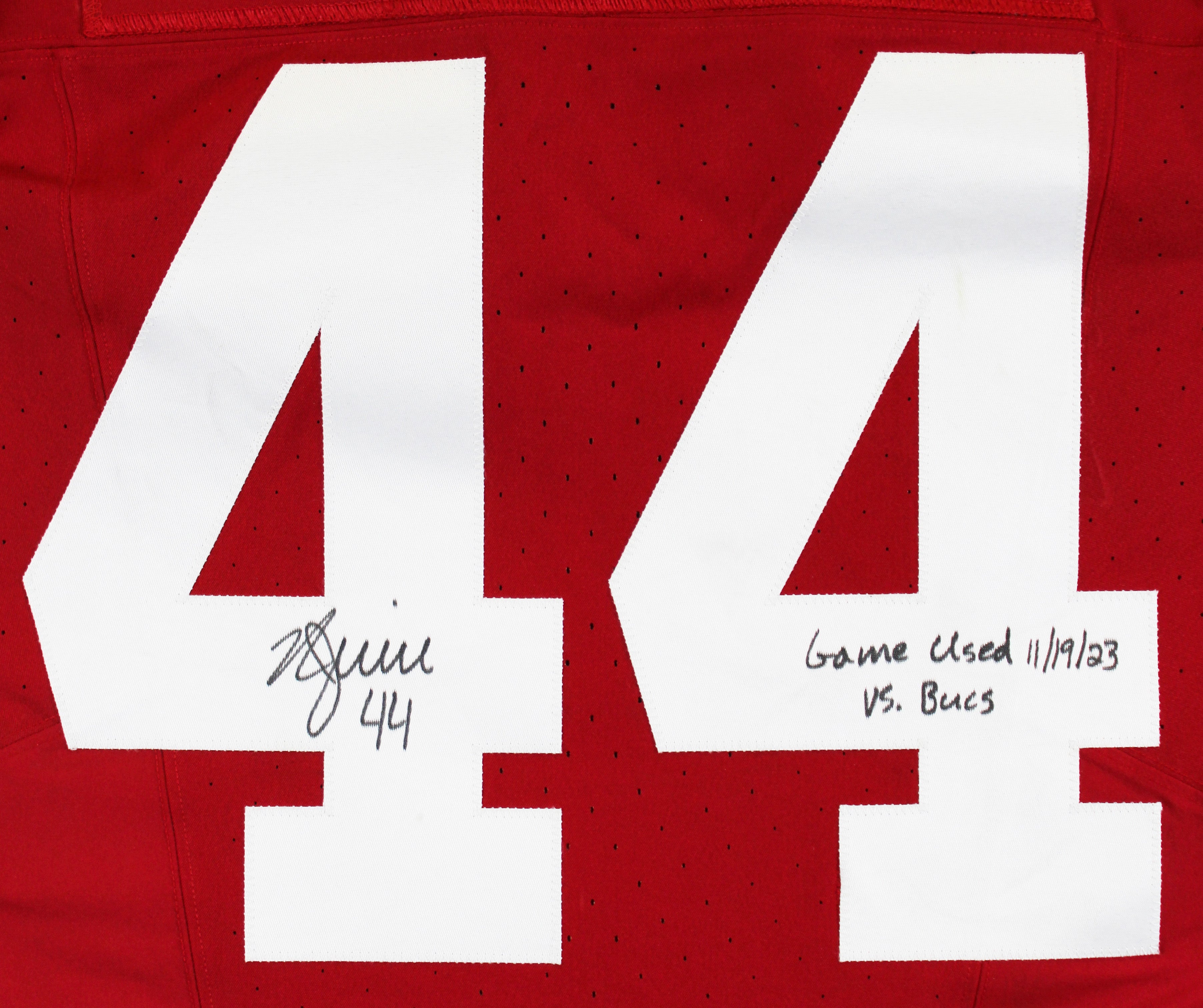 49ers Kyle Juszczyk Signed November 19, 2023 Game Used Red Nike Jersey BAS COA