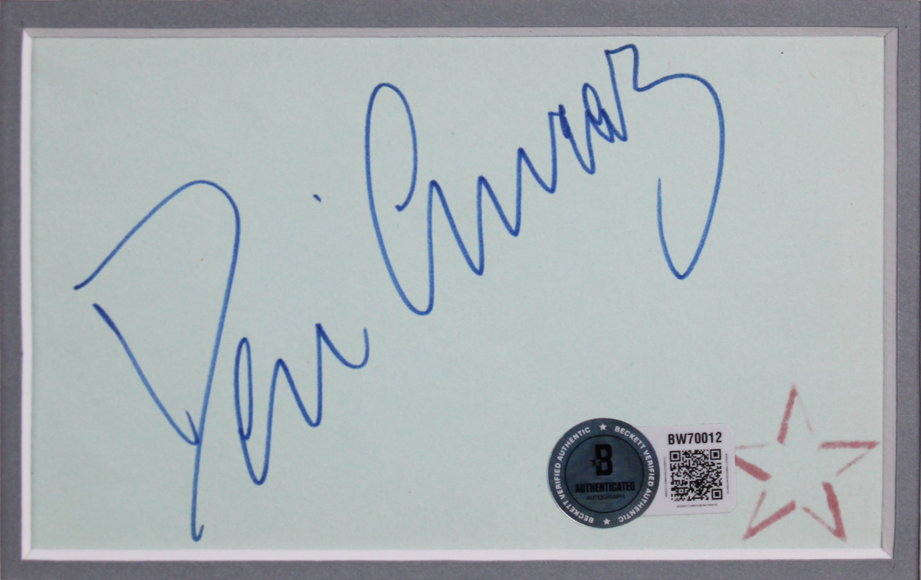Lucille Ball & Desi Arnaz I Love Lucy Signed Index Card Framed Display BAS PSA