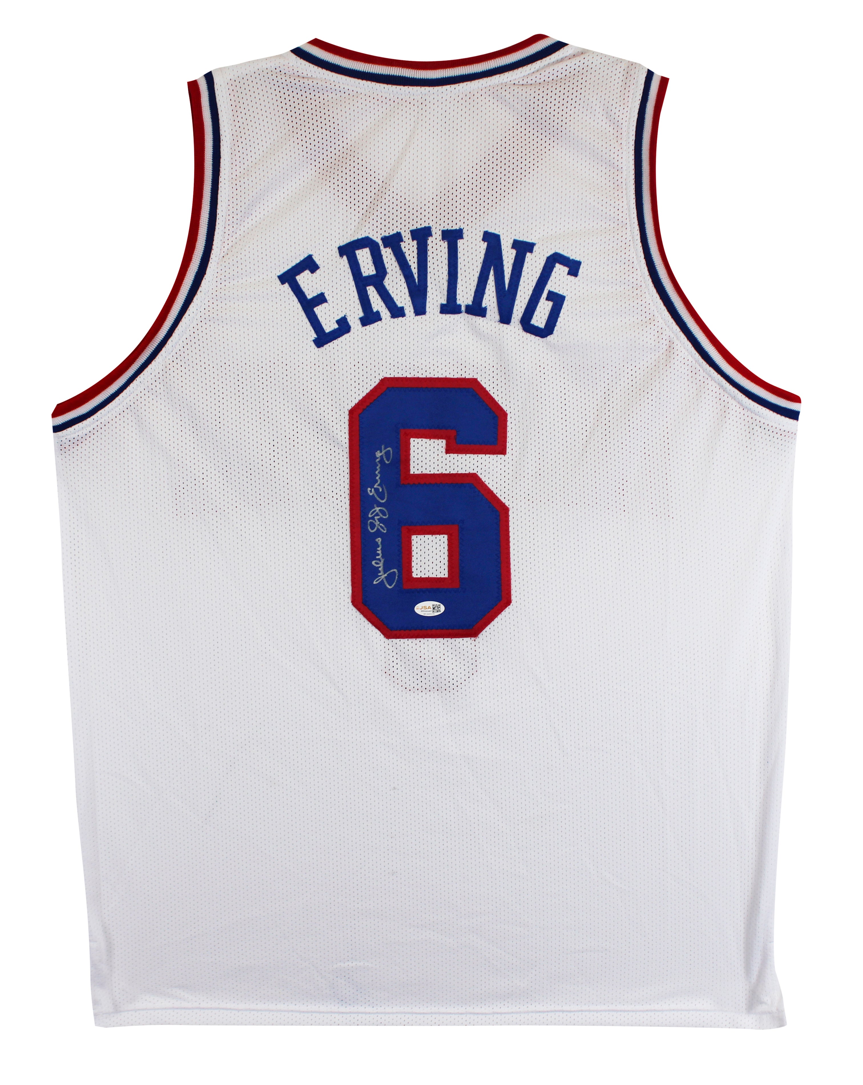 Julius "Dr. J" Erving Authentic Signed White Pro Style Jersey JSA Witness
