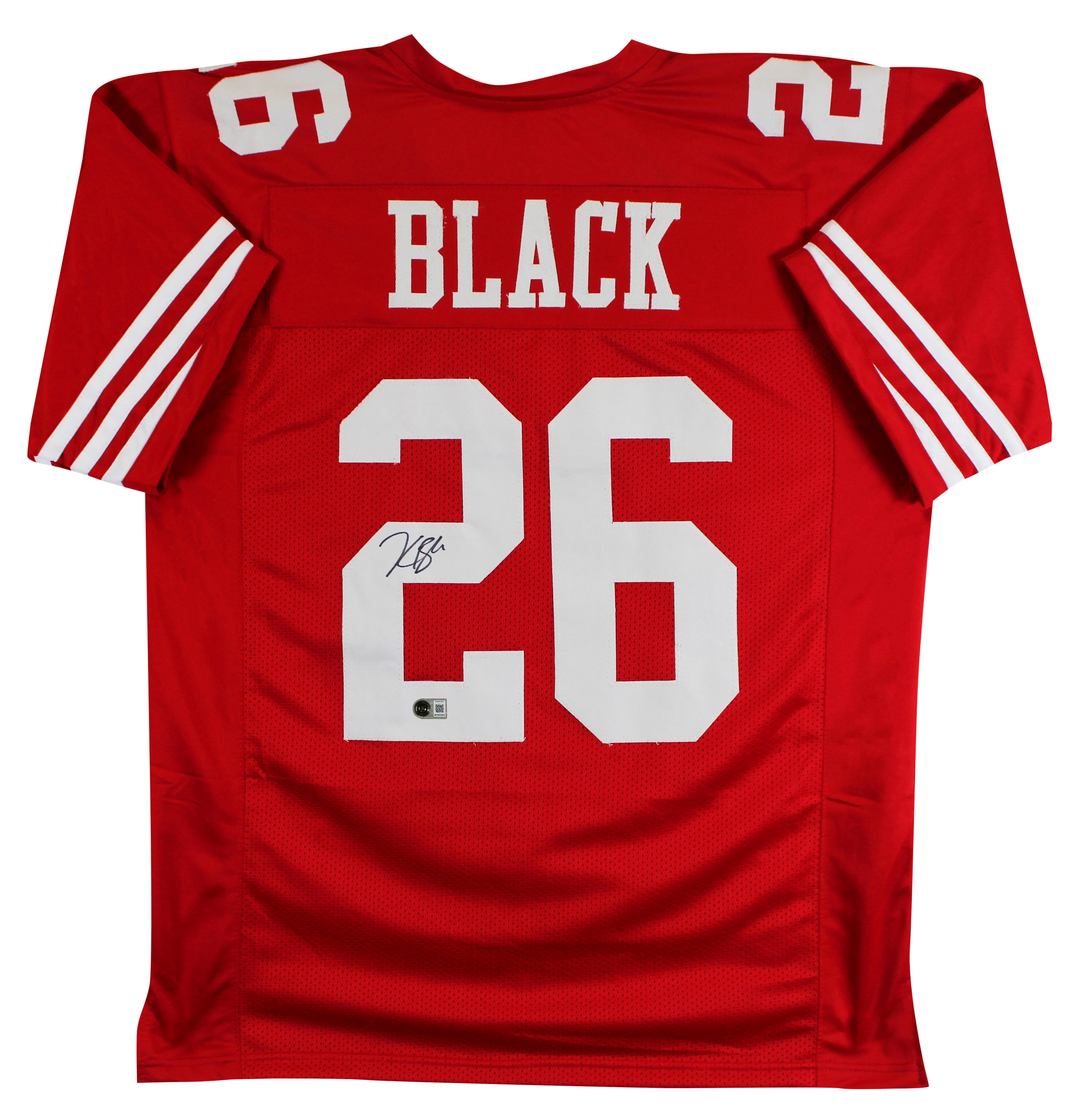 Kaelon Black Authentic Signed Red Pro Style Jersey Autographed BAS Witnessed