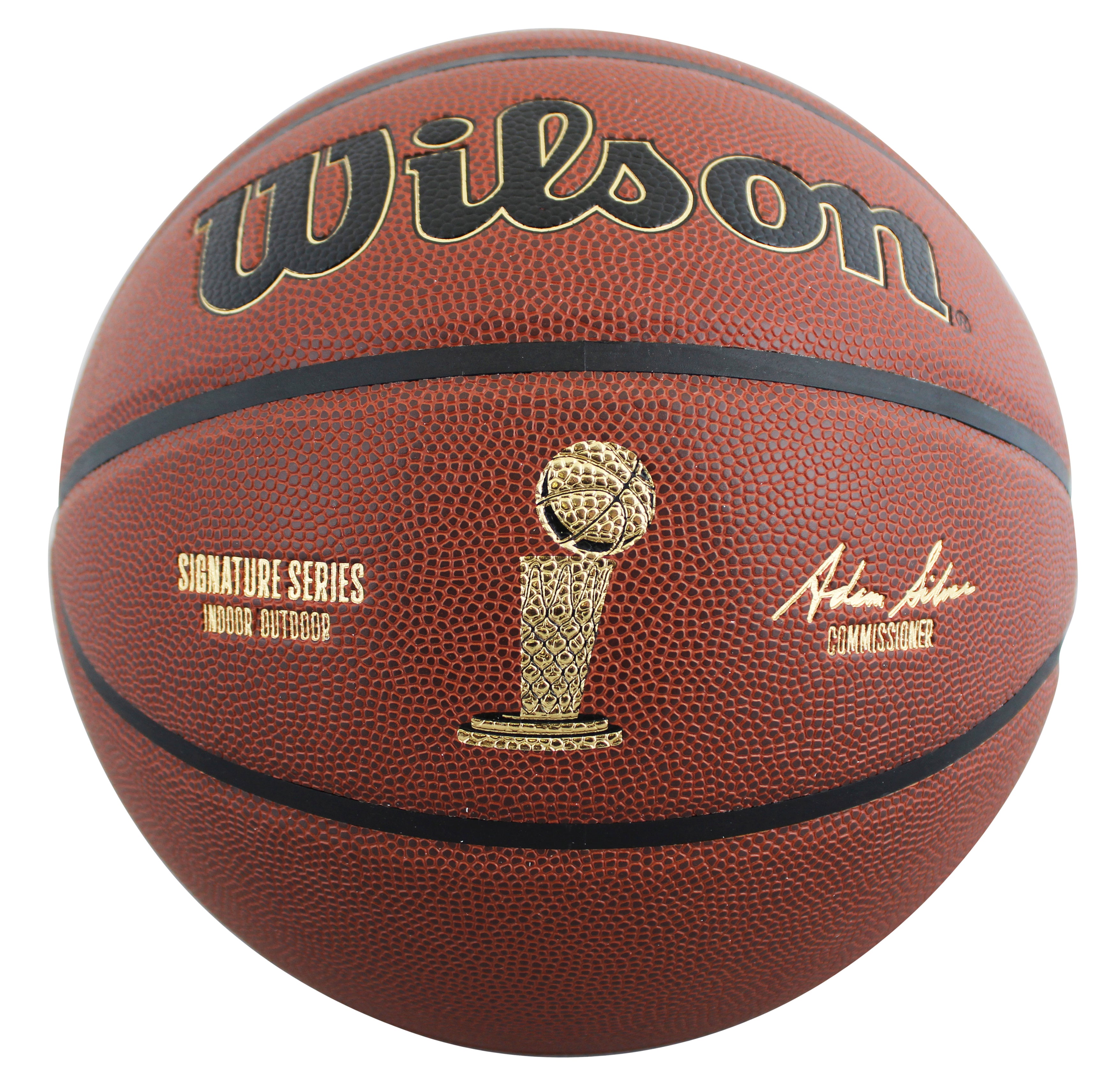 76ers Julius "Dr. J" Erving Signed Wilson Trophy Series Basketball JSA Witness