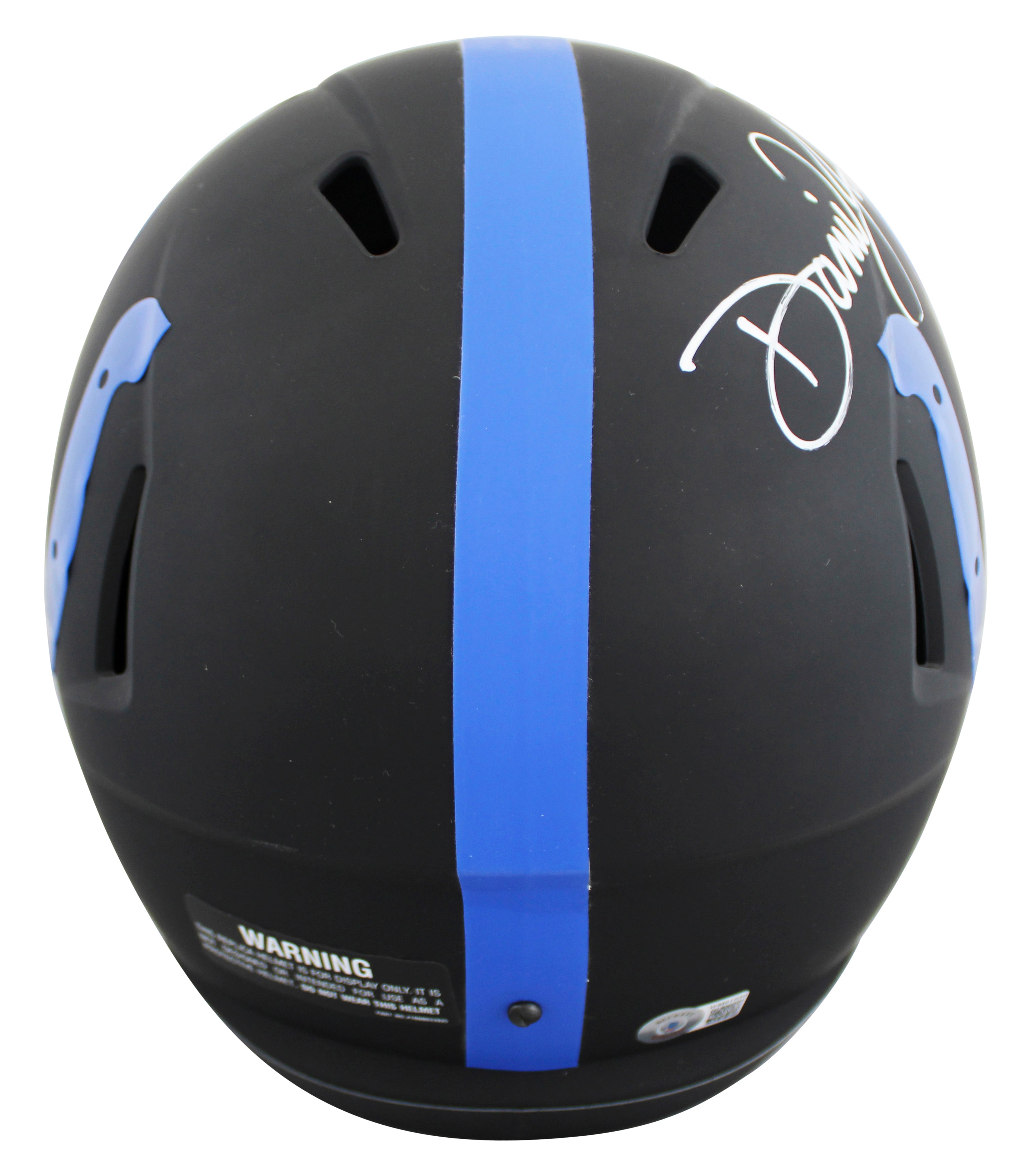 Colts Daniel Jones Signed Eclipse Full Size Speed Rep Helmet BAS Wit #WM81930