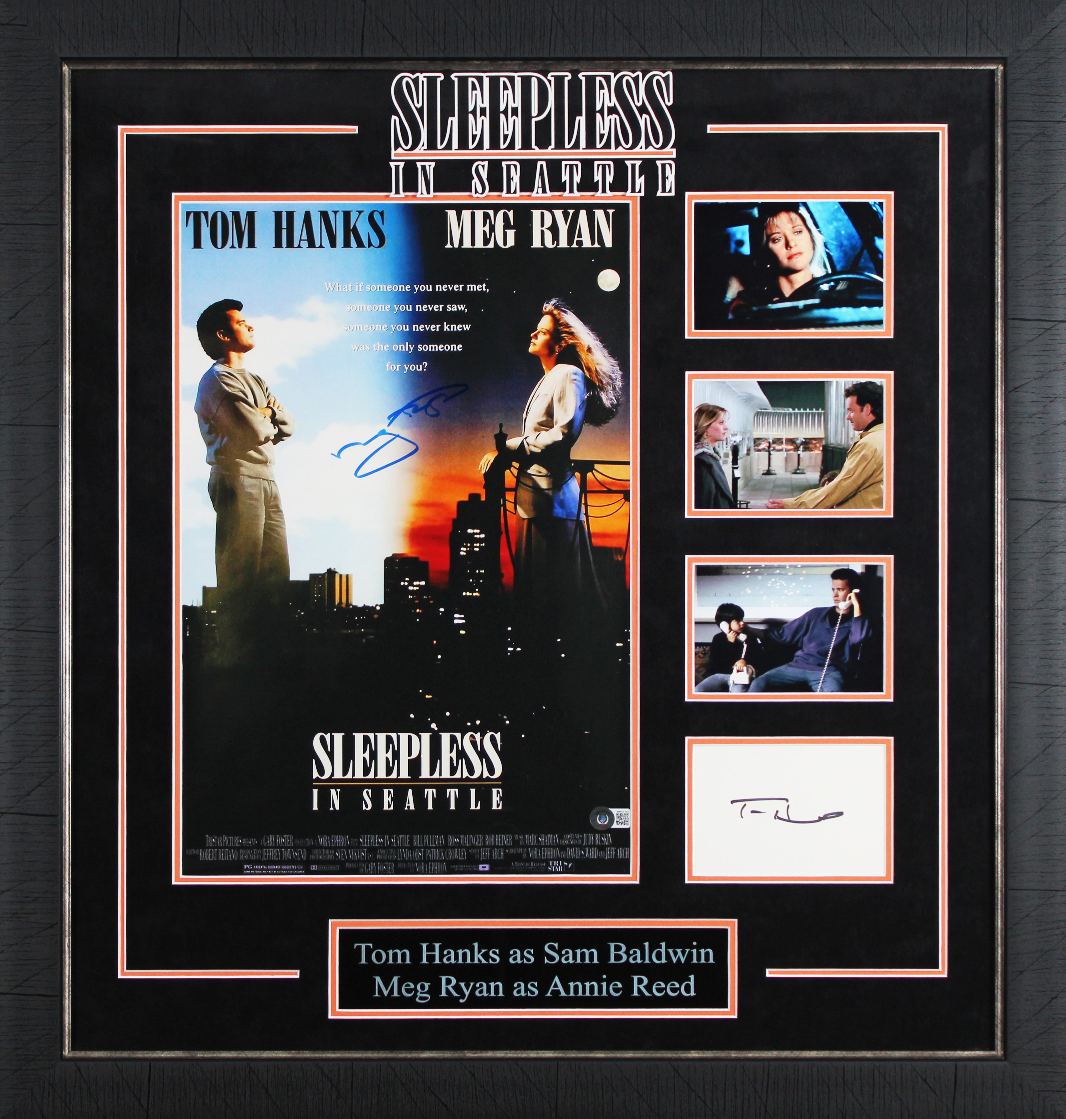 Tom Hanks & Meg Ryan Sleepless In Seattle Signed Framed Display BAS #WR85168