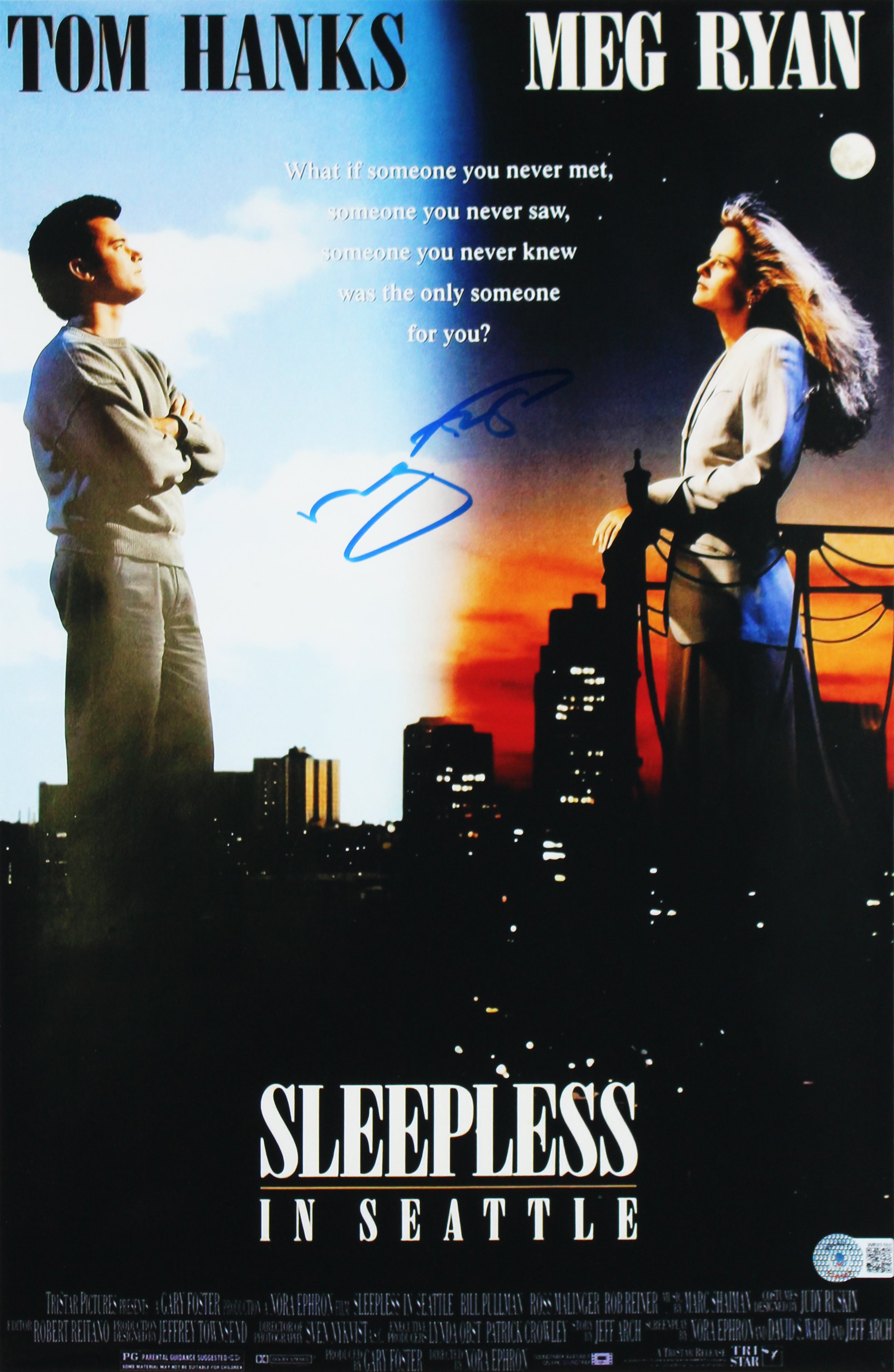 Tom Hanks & Meg Ryan Sleepless In Seattle Signed Framed Display BAS #WR85168