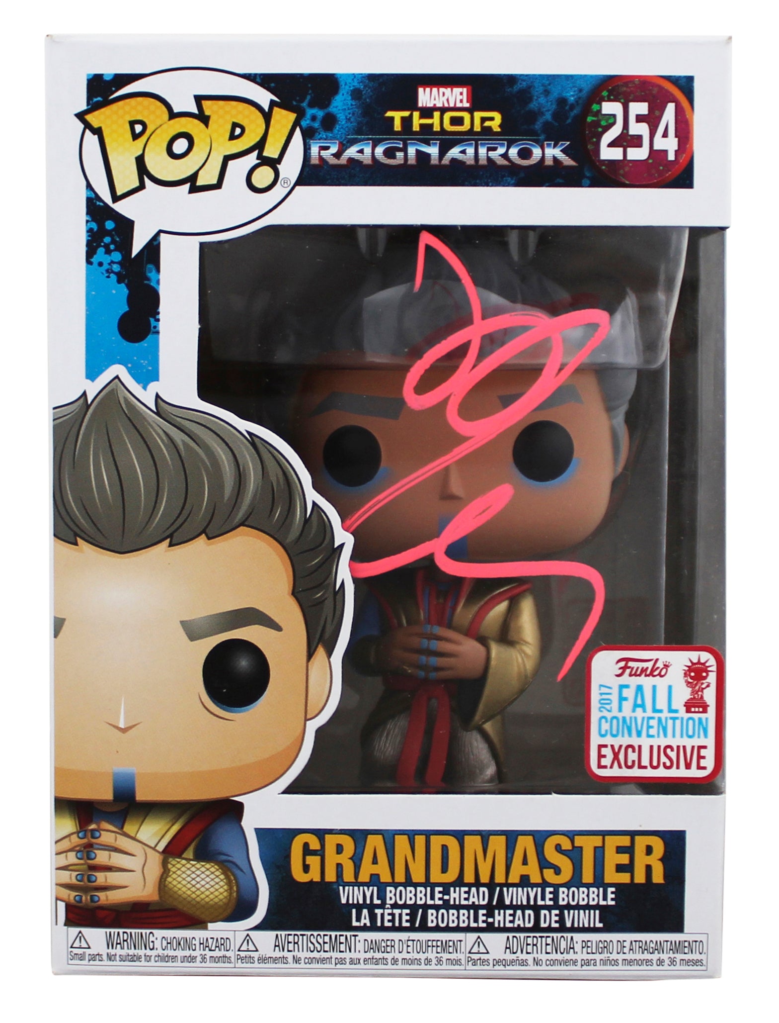 Jeff Goldblum Thor Signed Grandmaster #254 Funko Pop Vinyl Figure JSA #AM96038