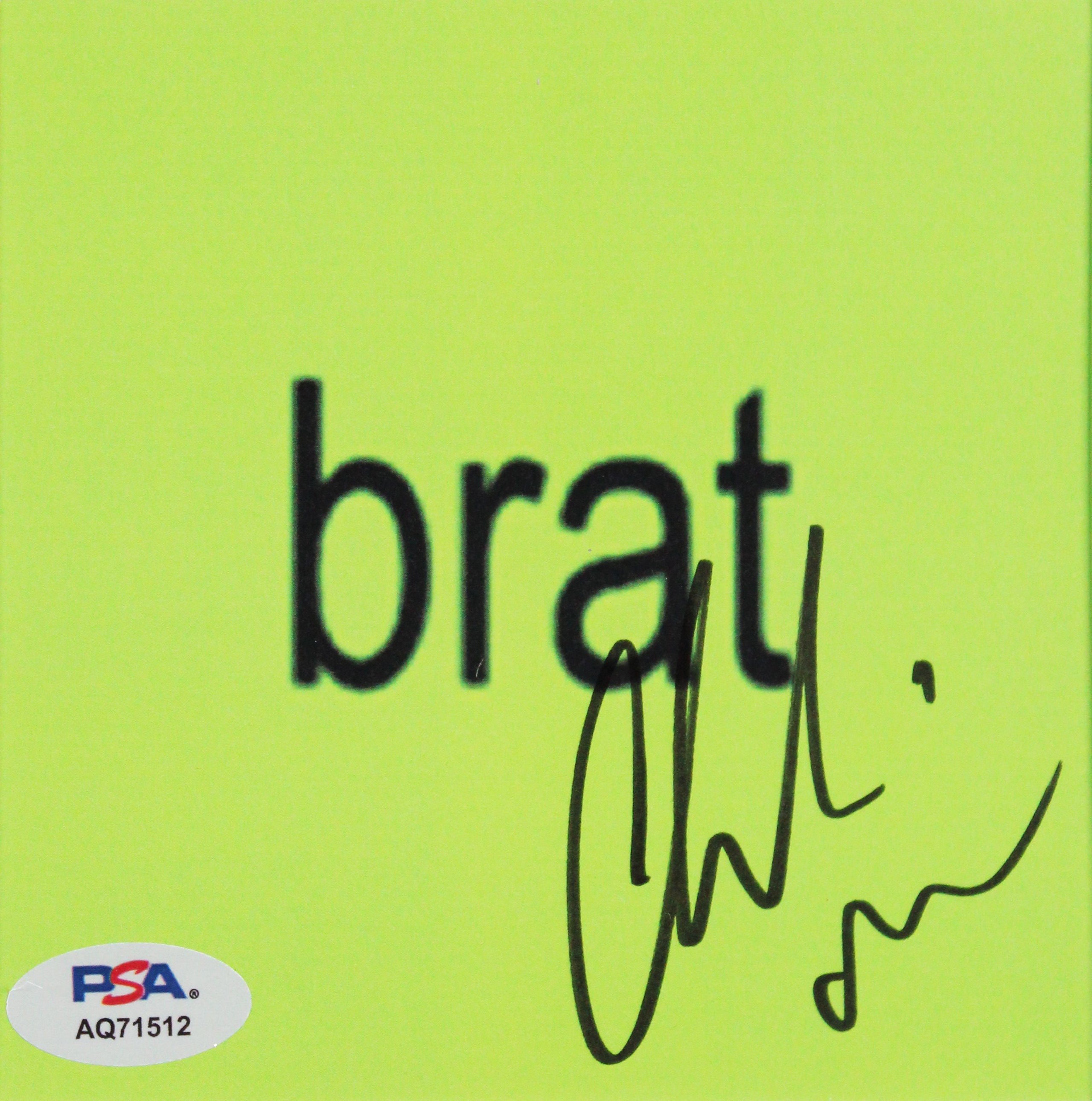 Charlie XCX Authentic Signed & Framed Brat CD Insert Framed Display PSA/DNA