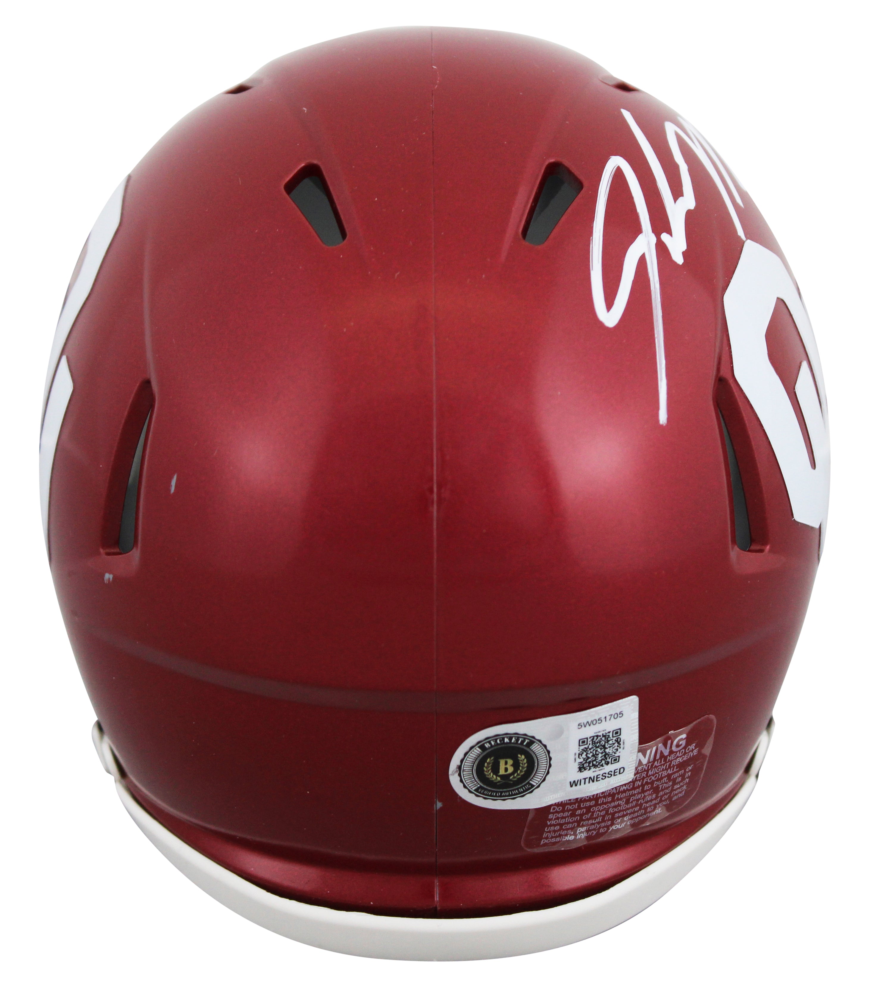 Oklahoma John Mateer Authentic Signed Speed Mini Helmet W/ Case BAS Witnessed