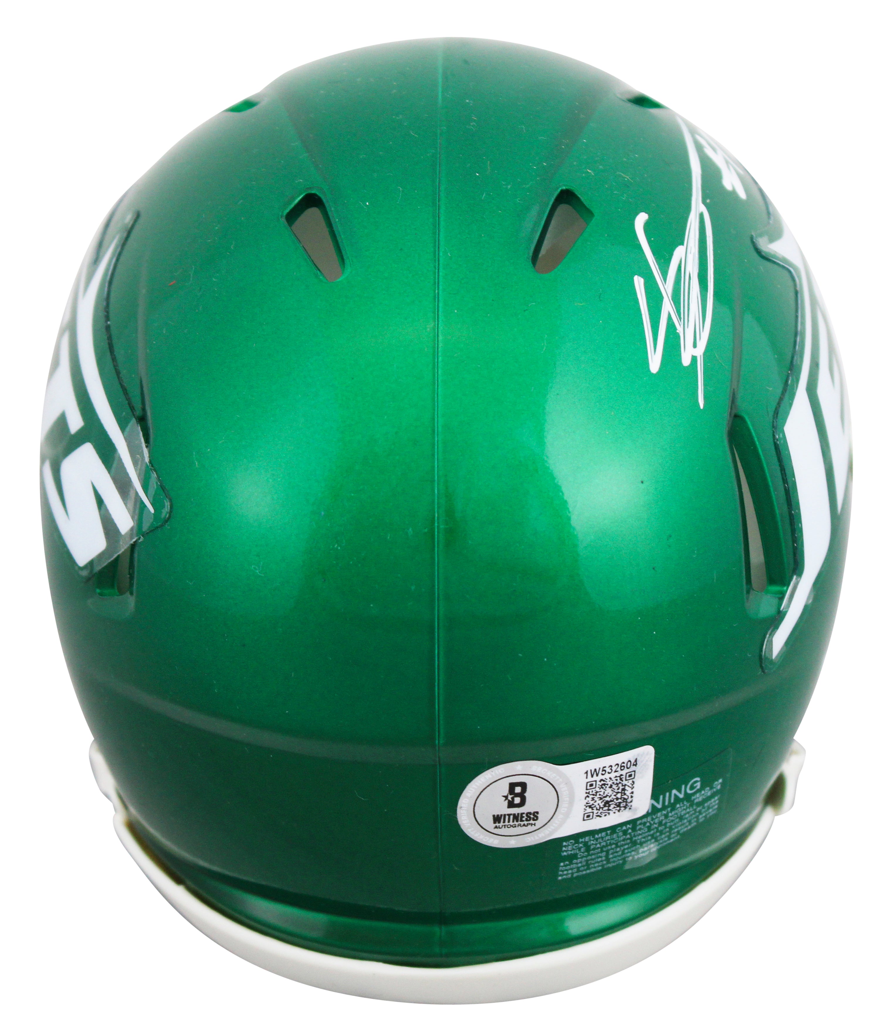 Jets Ahmad "Sauce" Gardner Authentic Signed Speed Mini Helmet BAS Wit #1W532604