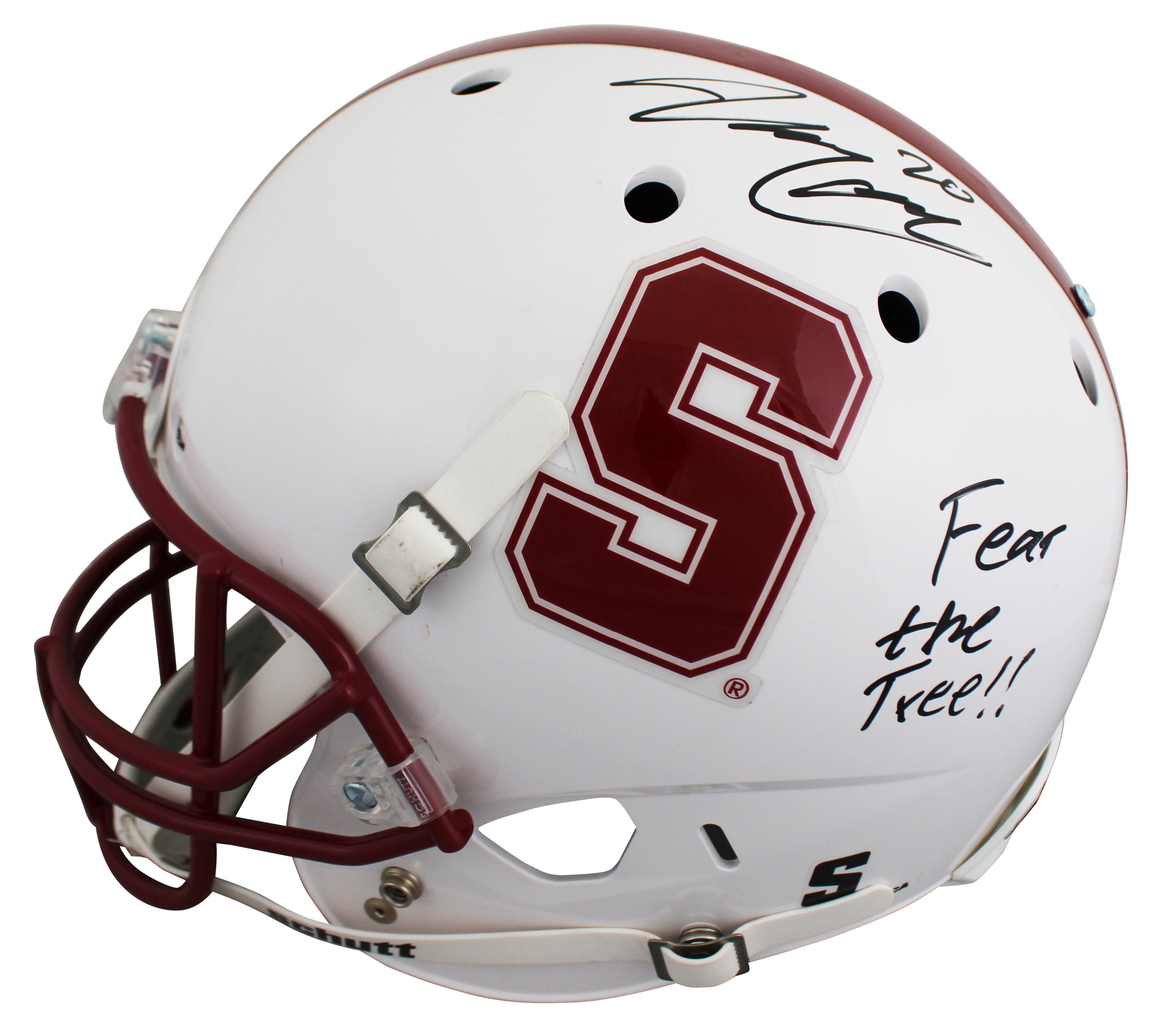 Stanford Bryce Love "Fear The Tree!!" Signed Schutt F/S Rep Helmet PSA #AE44278