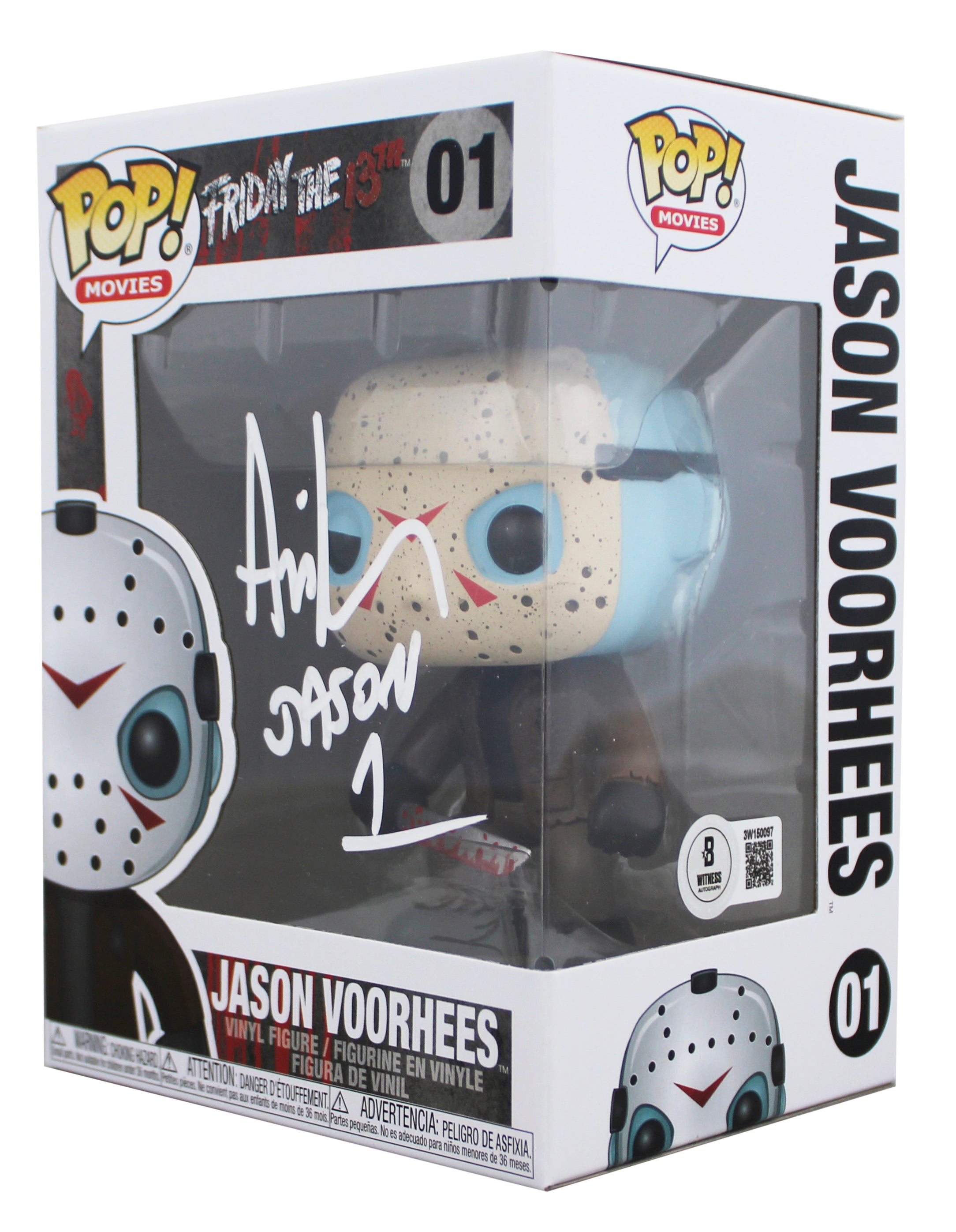 Ari Lehman "Jason 1" Signed #01 Funko Pop Vinyl Figure w/ White Sig BAS Witness