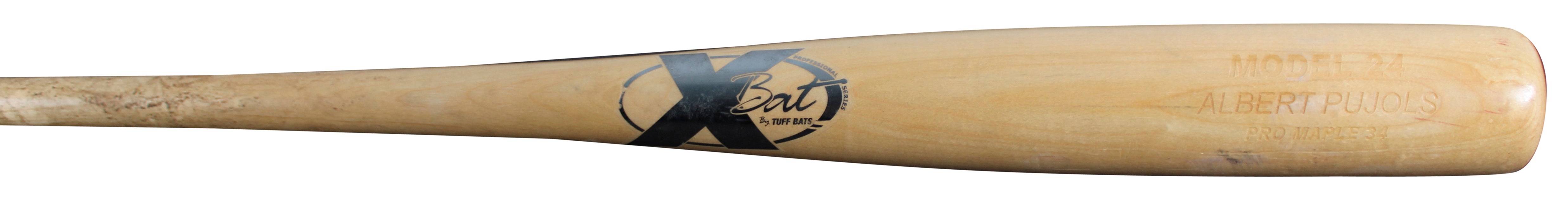 Cardinals Albert Pujols Game Used X Bat Model 24 Pro Maple Player Model Bat PSA