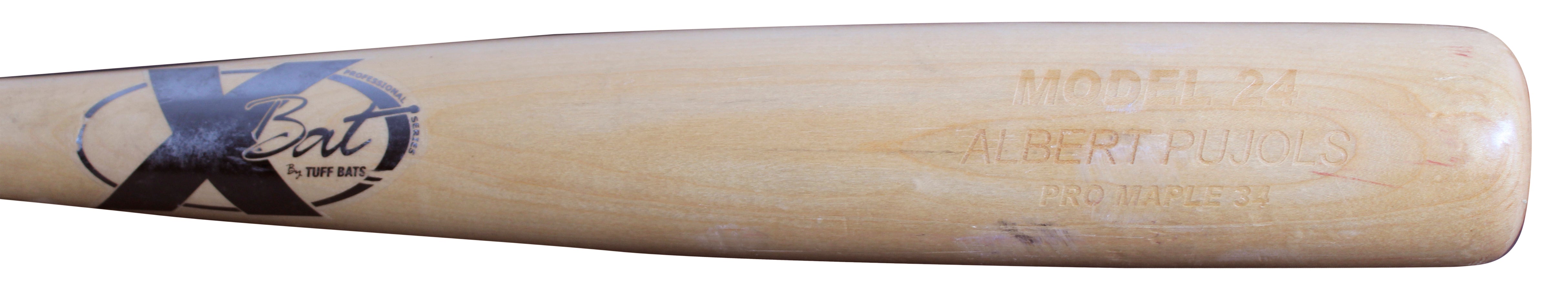 Cardinals Albert Pujols Game Used X Bat Model 24 Pro Maple Player Model Bat PSA
