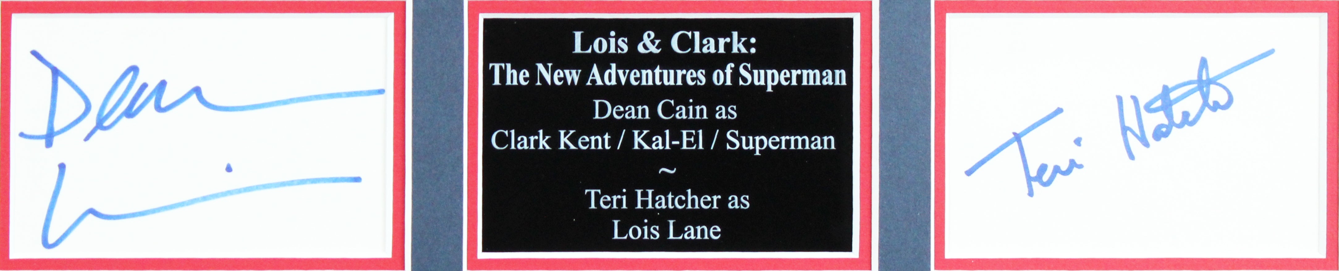 Dean Cain & Teri Hatcher Lois & Clark: Superman Signed Framed Display BAS LOA