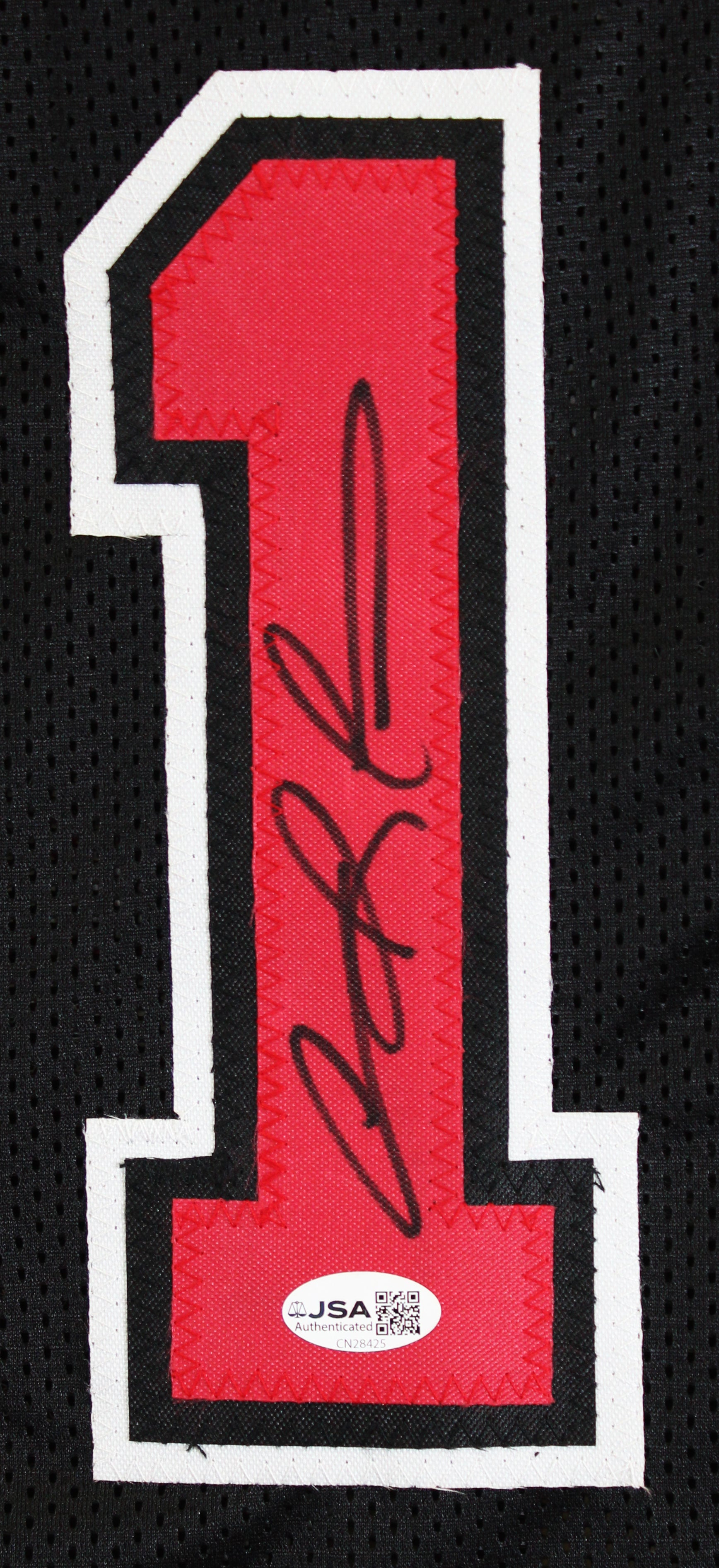 Dennis Rodman Authentic Signed Black Pro Style Jersey Autographed JSA
