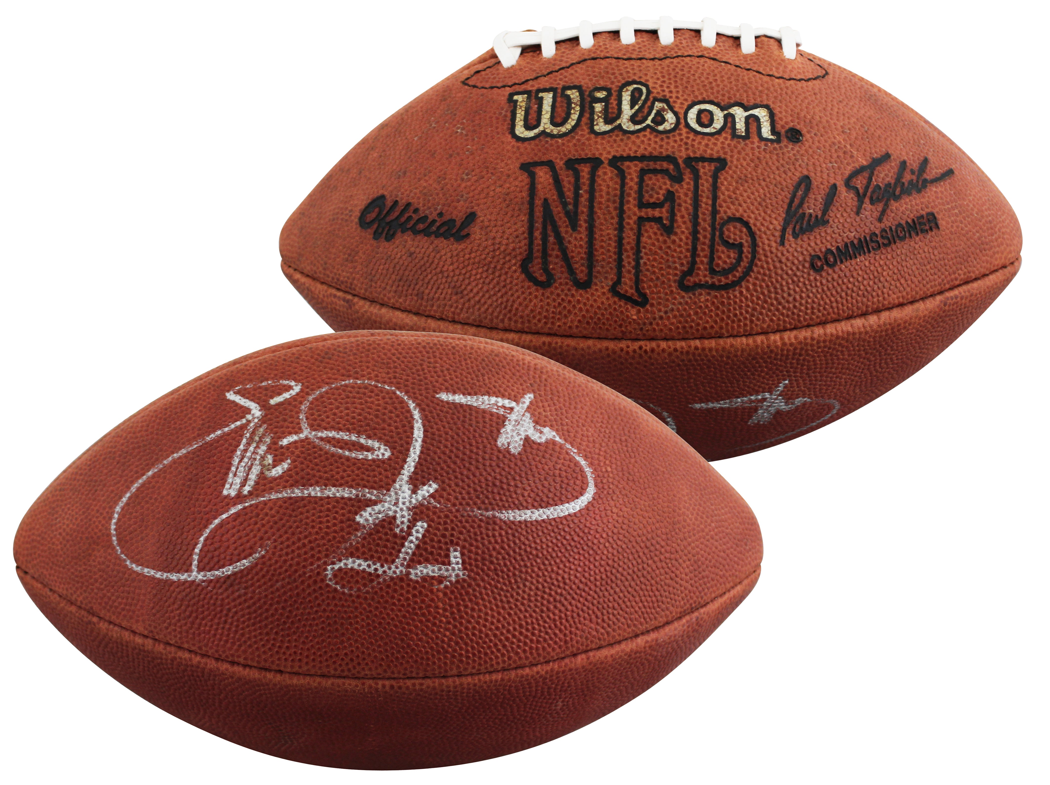 Cowboys Emmitt Smith Signed Official Wilson Football w/ Vintage Sig BAS #BS17529