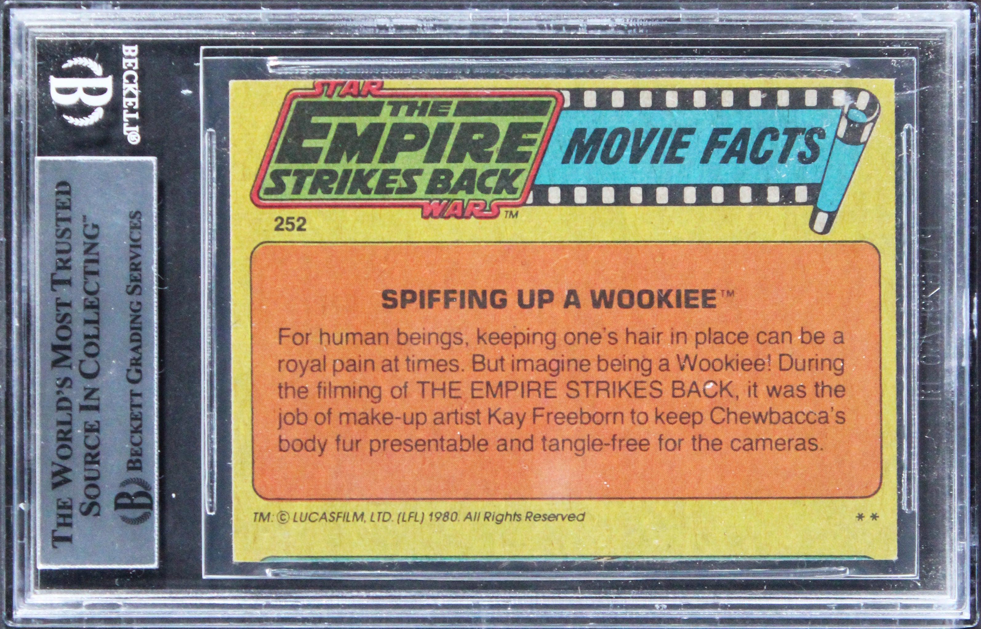 (2) Mayhew & Freeborn "w/ Insc" Signed 1980 Star Wars ESB #252 Card BAS Slab 3