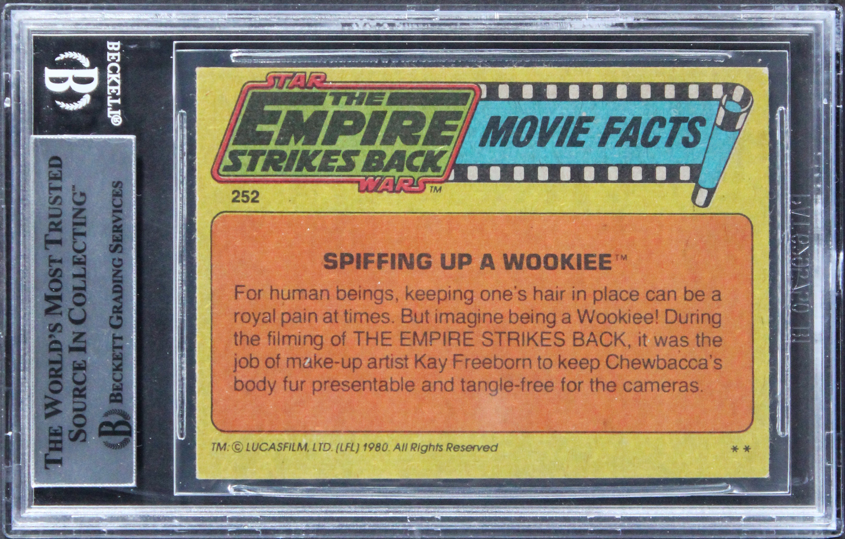 (2) Mayhew & Freeborn "w/ Insc" Signed 1980 Star Wars ESB #252 Card BAS Slab 2