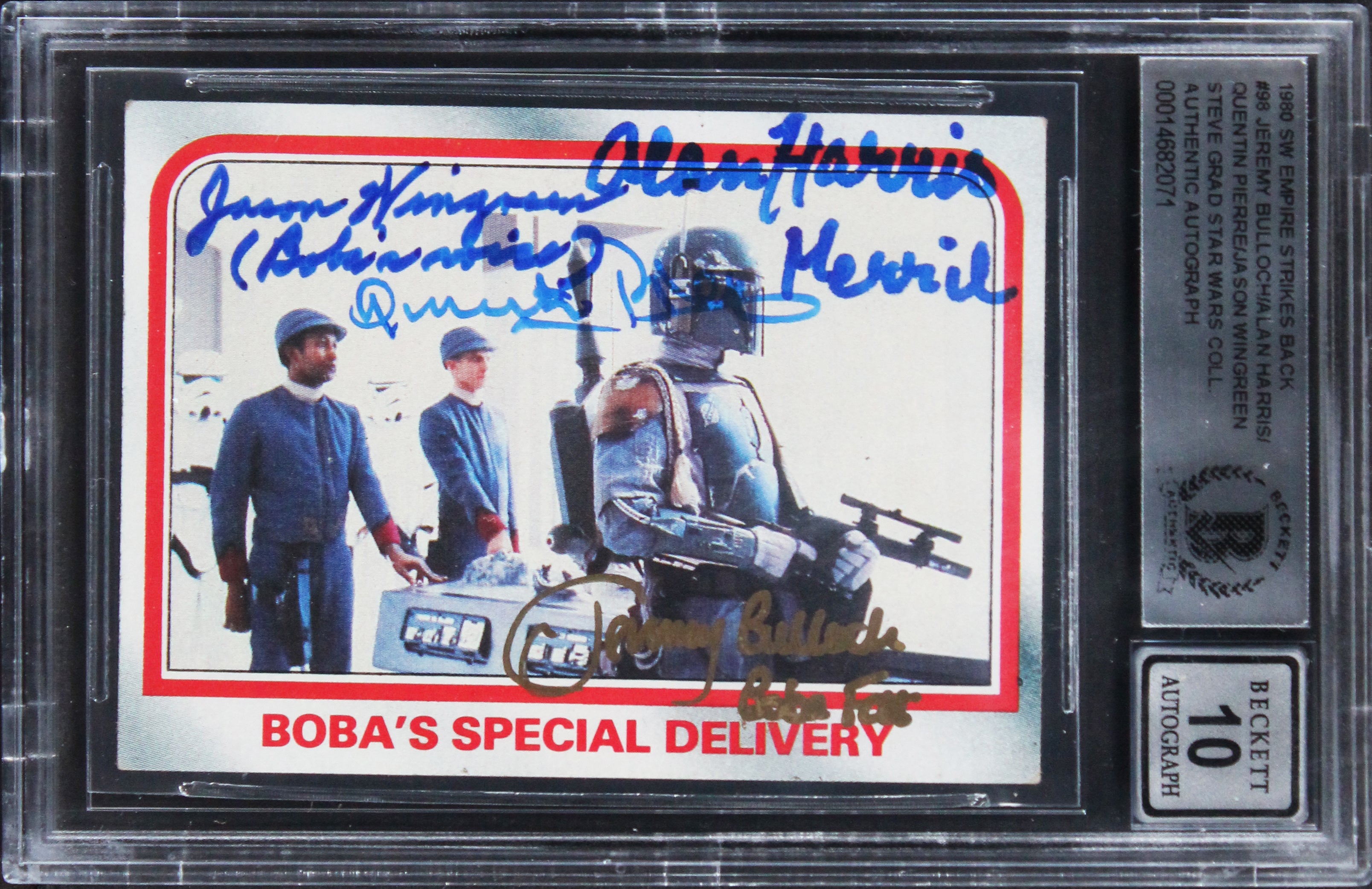(4) Bulloch, Wingreen, +2 Signed 1980 Star Wars ESB #252 Card Auto 10 BAS Slab