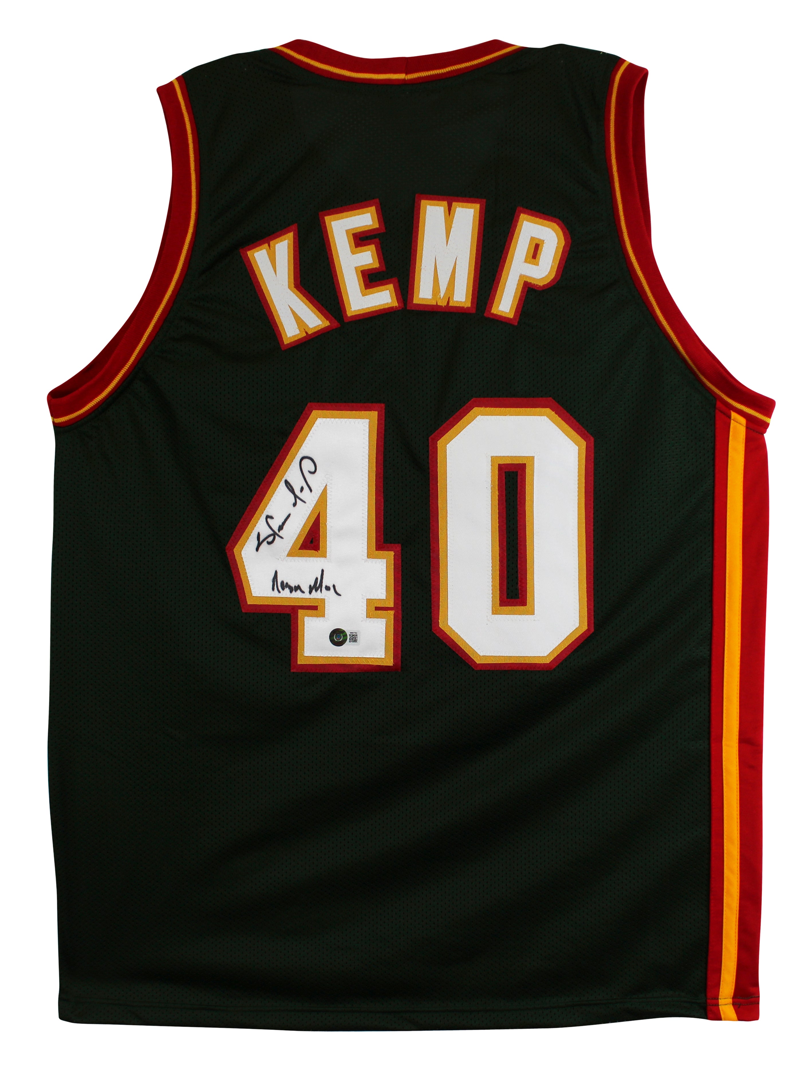 Shawn Kemp "Reign Man" Authentic Signed Green Pro Style Jersey BAS Witnessed