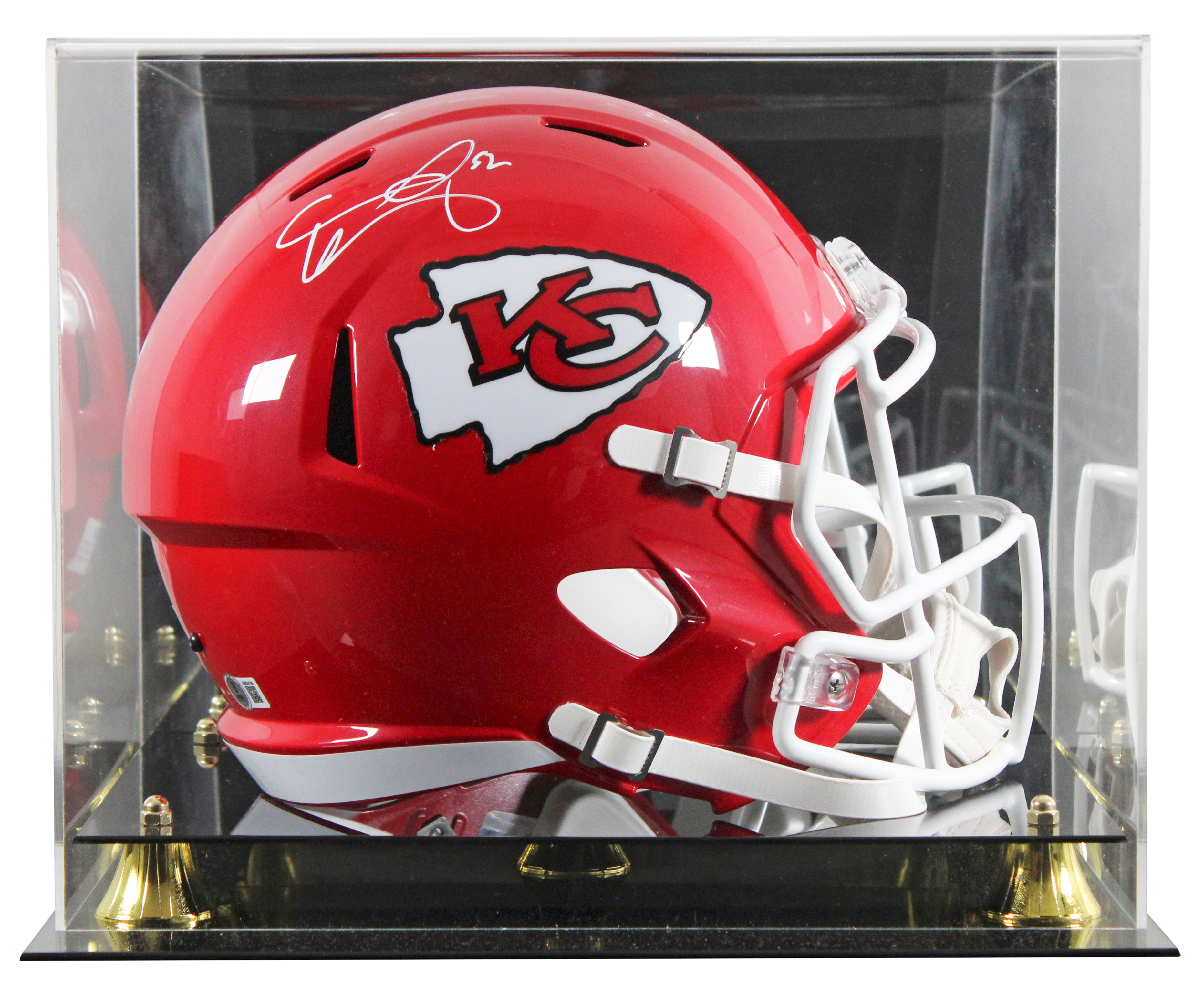 Chiefs Creed Humphrey Signed Full Size Speed Rep Helmet W/ Case BAS Witnessed