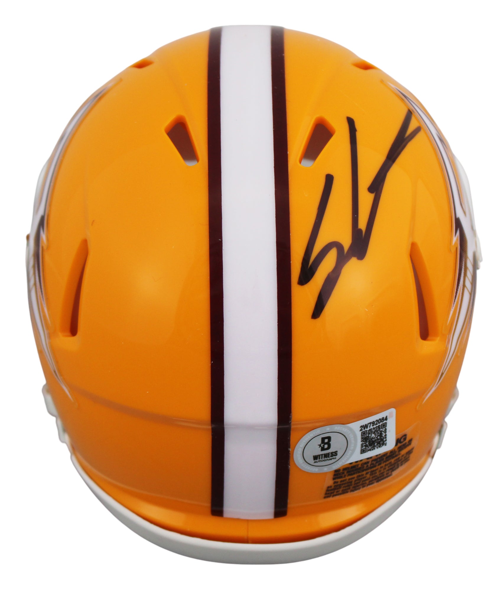 Arizona State Sam Leavitt Signed Gold Speed Mini Helmet W/ Case BAS Witnessed