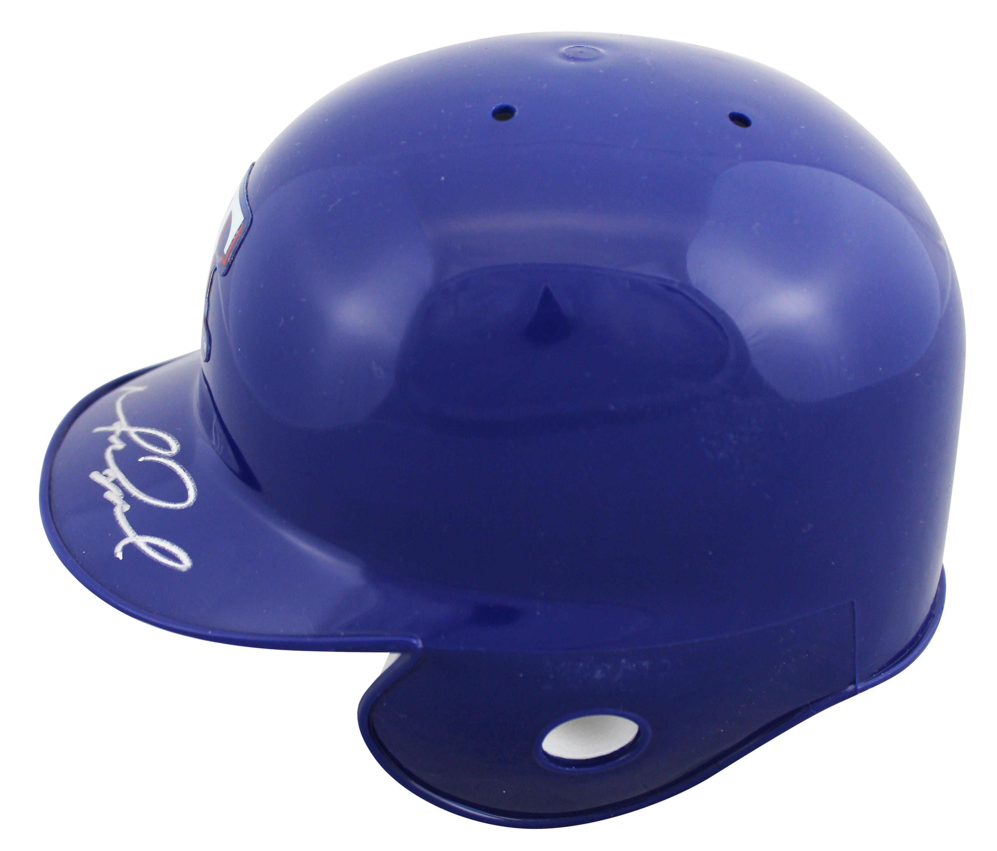 Rangers Mike Napoli Authentic Signed Riddell Mini Batting Helmet BAS #BL65301