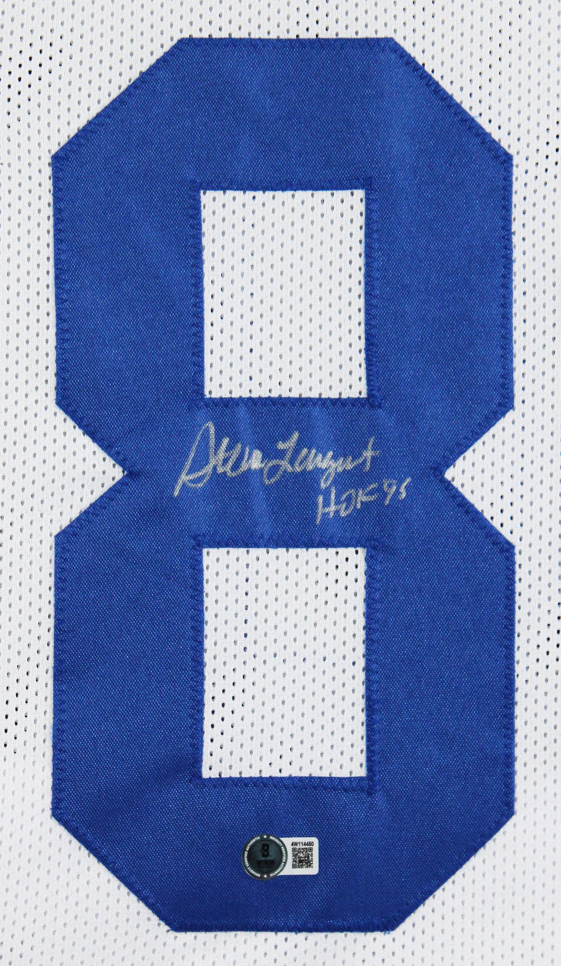 Steve Largent "HOF 95" Signed White Pro Style Framed Jersey BAS Witnessed