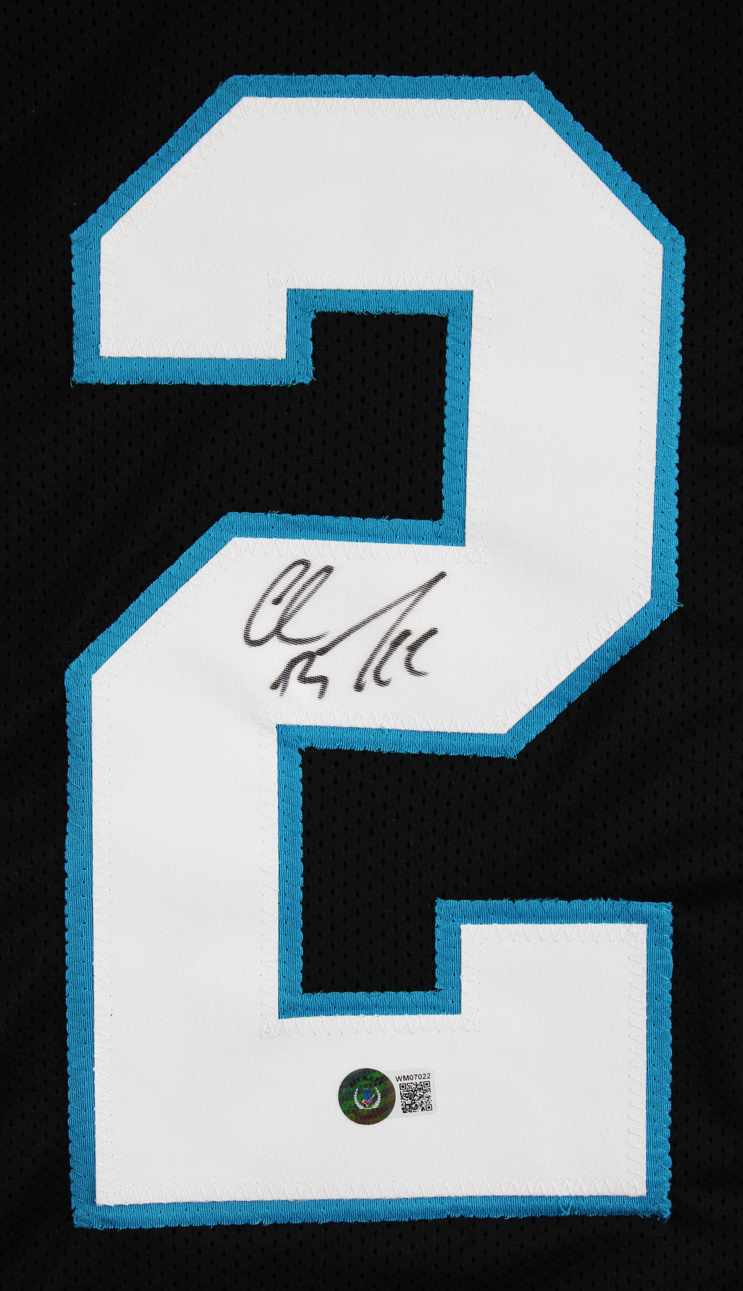 Christian McCaffrey Authentic Signed Black Pro Style Jersey BAS Witnessed