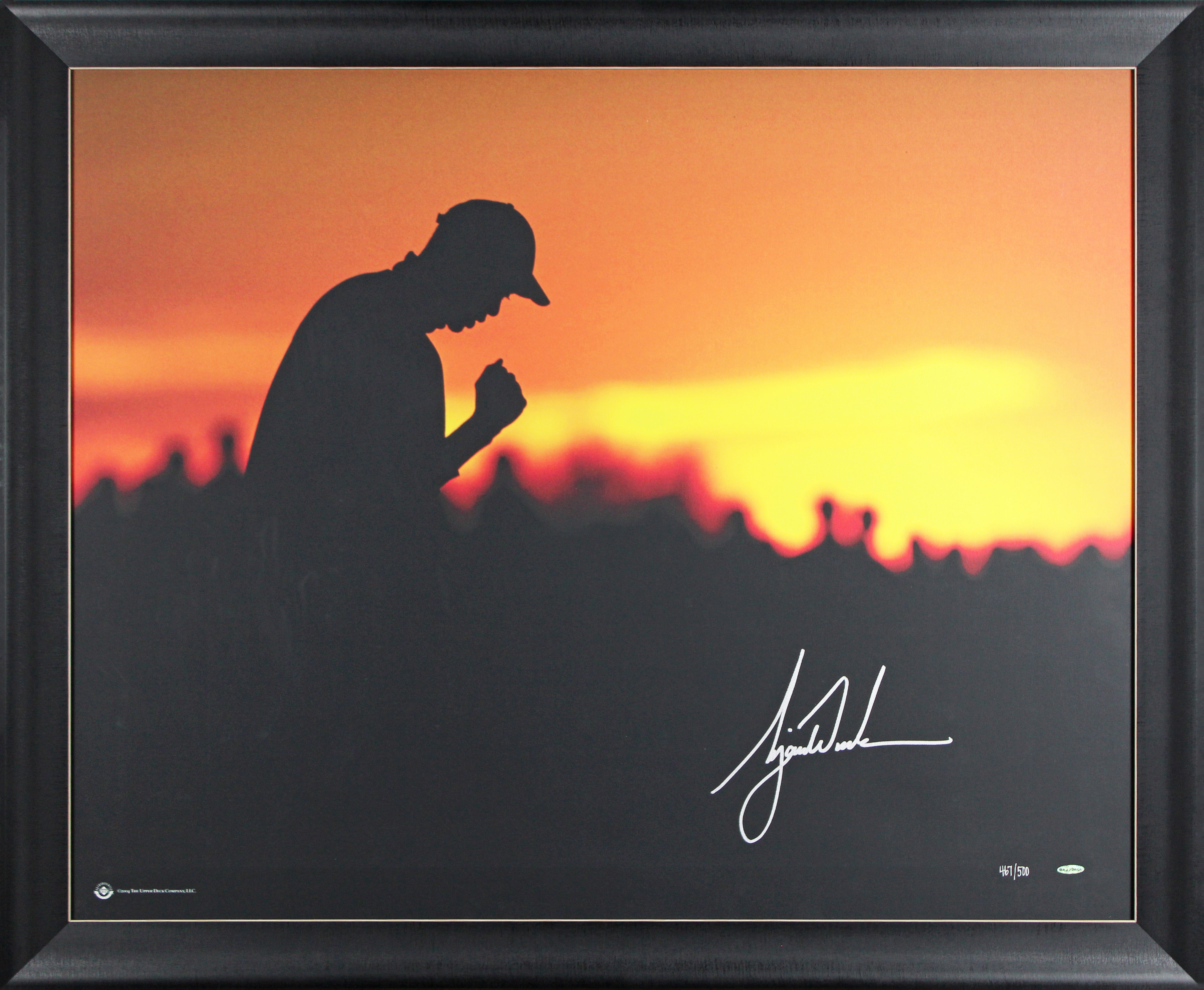 Tiger Woods Signed & Framed 32x40 "Sunset" Canvas LE #467/500 UDA #BAJ22806
