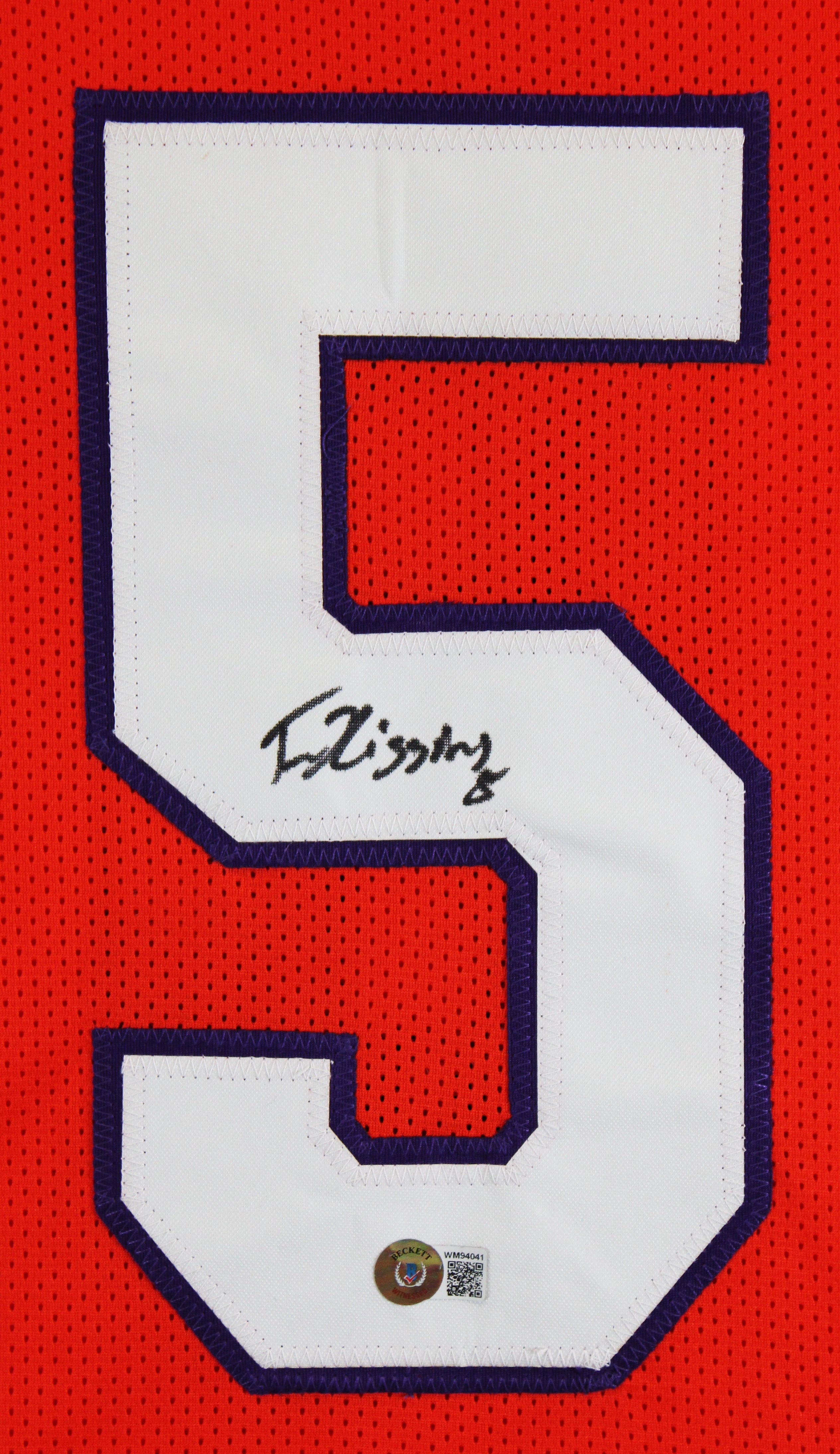 Clemson Tee Higgins Signed Orange Pro Style Jersey BAS Witnessed #WM94041