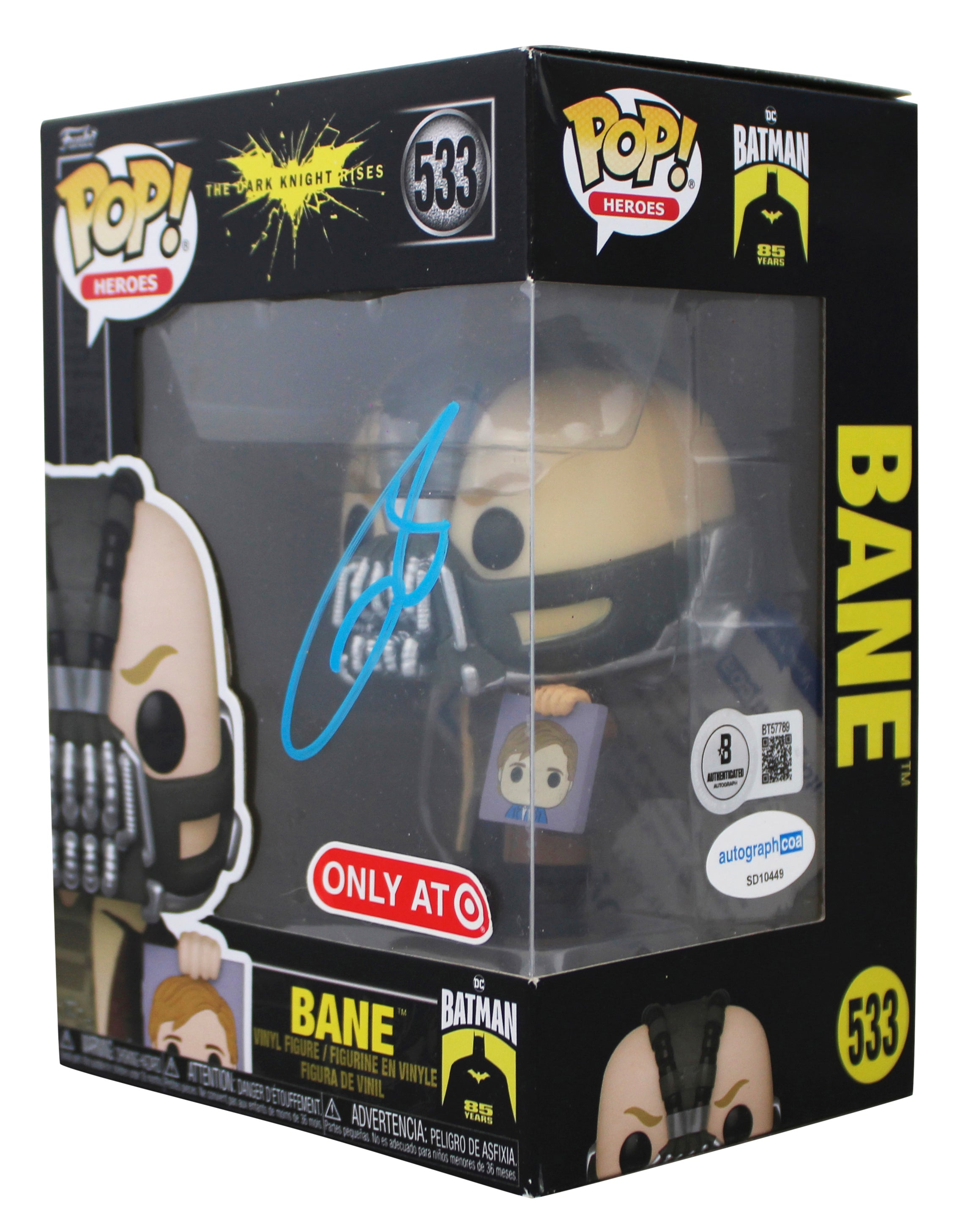 Tom Hardy Batman The Dark Knight Rises Signed #533 Funko Pop Figure BAS #BT57789