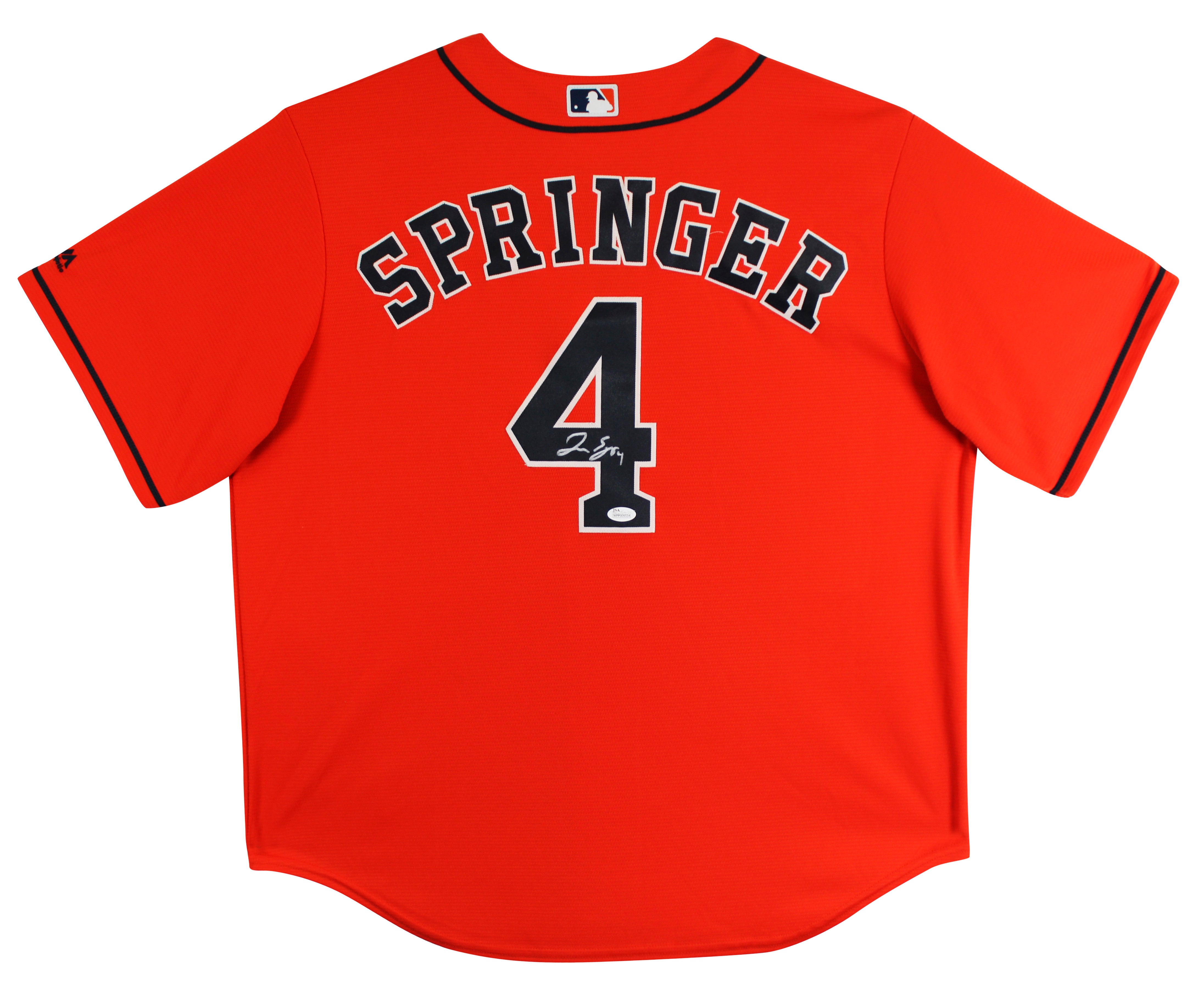 Astros George Springer Signed Orange Majestic Cool Base Jersey JSA #WPP009554